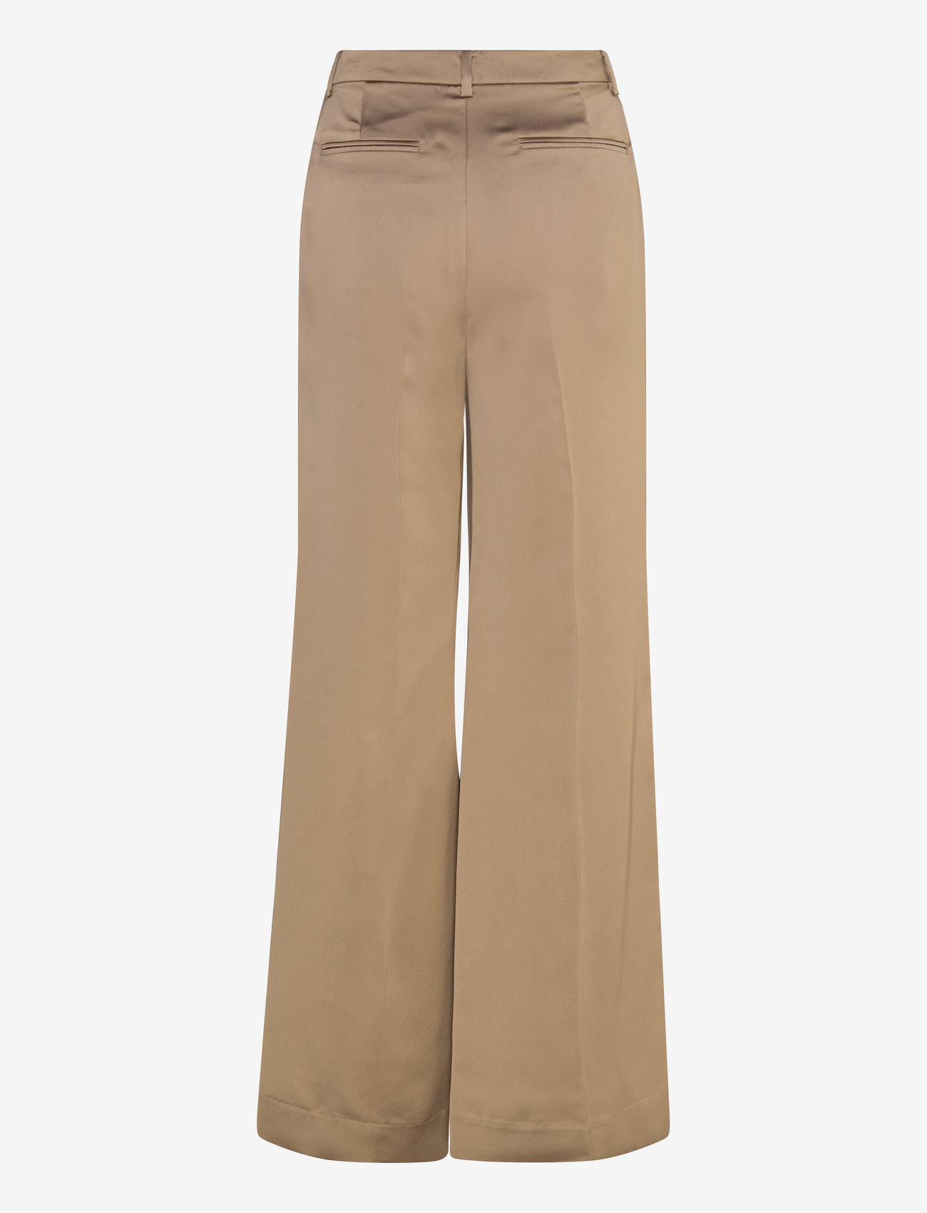 Lauren Ralph Lauren - Satin Charmeuse Wide-Leg Pant - wide leg trousers - madison tan - 1