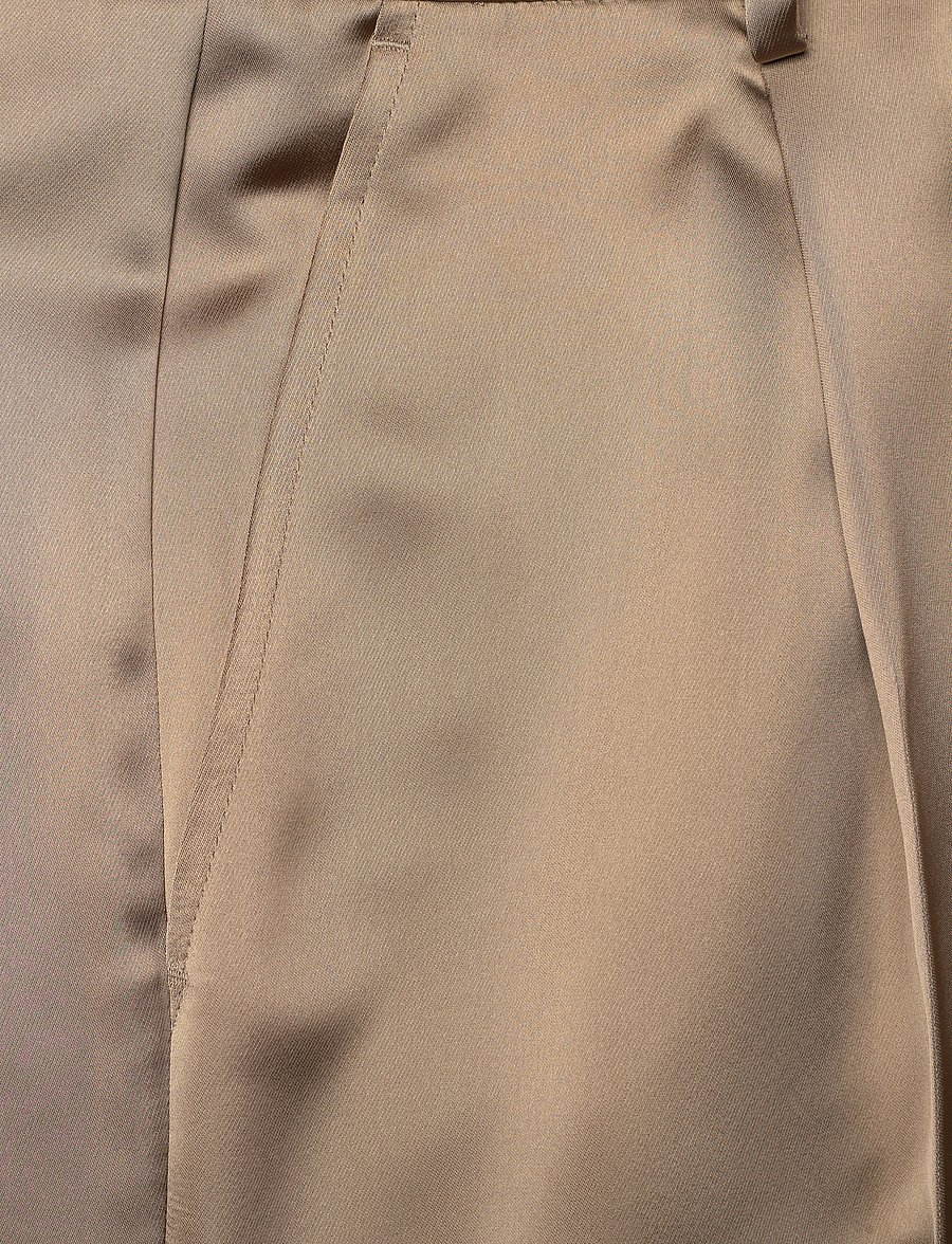 Lauren Ralph Lauren - Satin Charmeuse Wide-Leg Pant - hosen mit weitem bein - madison tan - 2