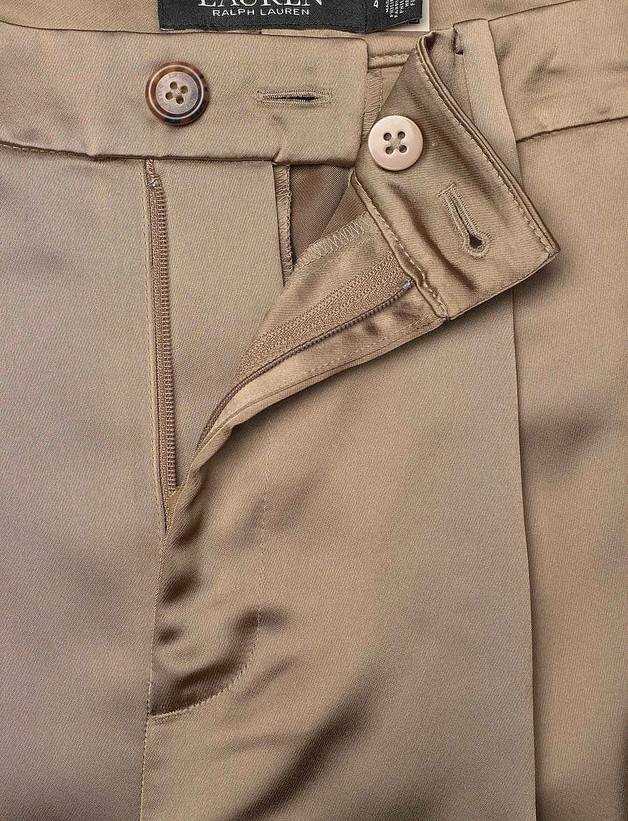 Lauren Ralph Lauren - Satin Charmeuse Wide-Leg Pant - hosen mit weitem bein - madison tan - 3