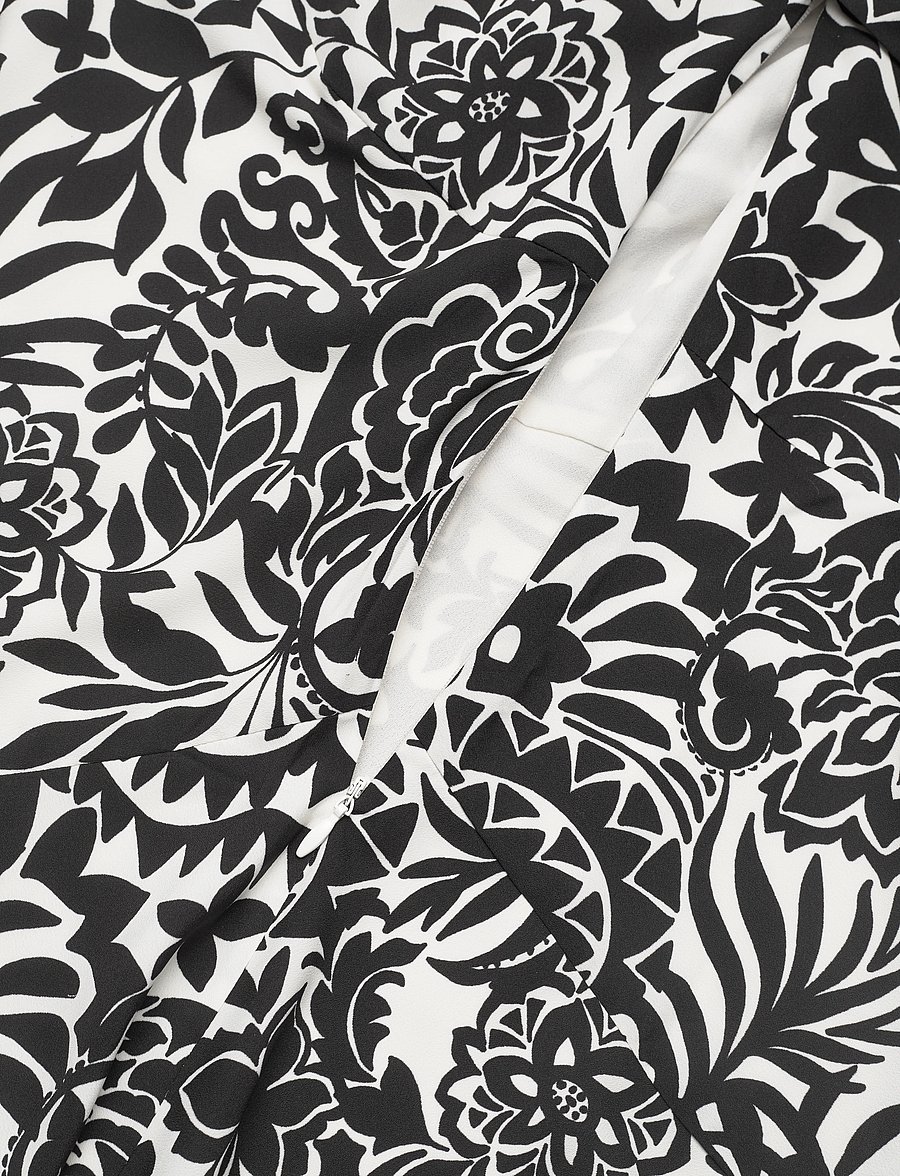 Lauren Ralph Lauren - Floral Crepe Short-Sleeve Dress - minikleidid - cream/black - 3