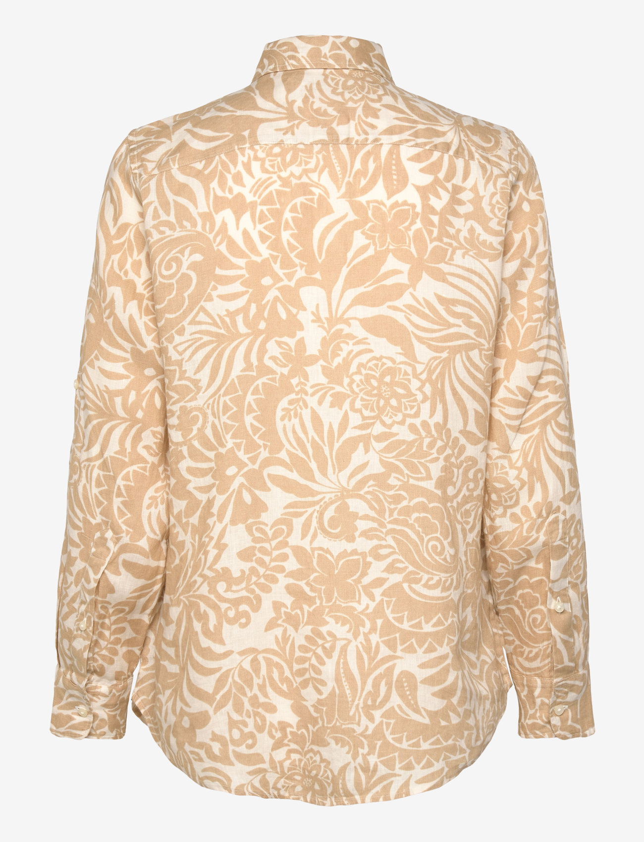 Lauren Ralph Lauren - Relaxed Fit Floral Linen Shirt - cream/tan - 1