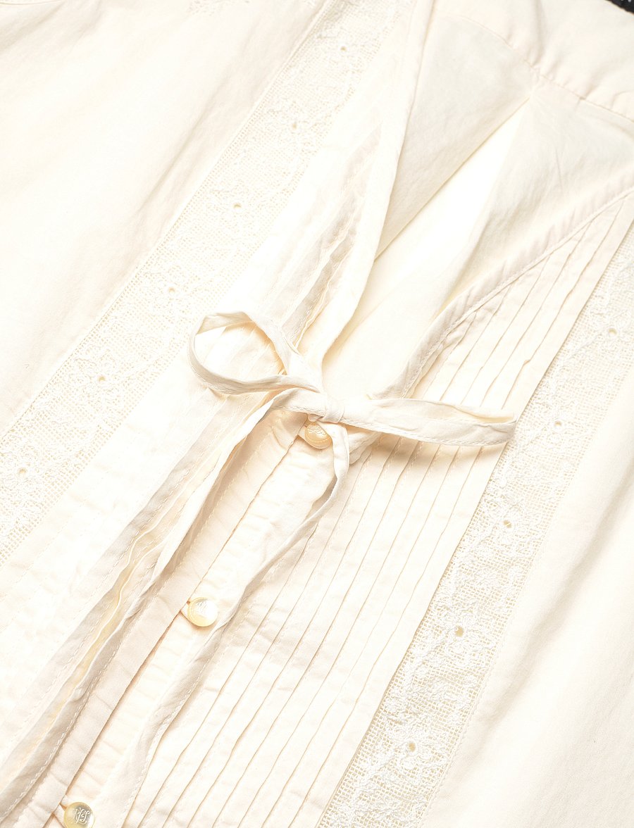Lauren Ralph Lauren - Embroidered Voile Sleeveless Blouse - Ärmellose blusen - mascarpone cream - 2