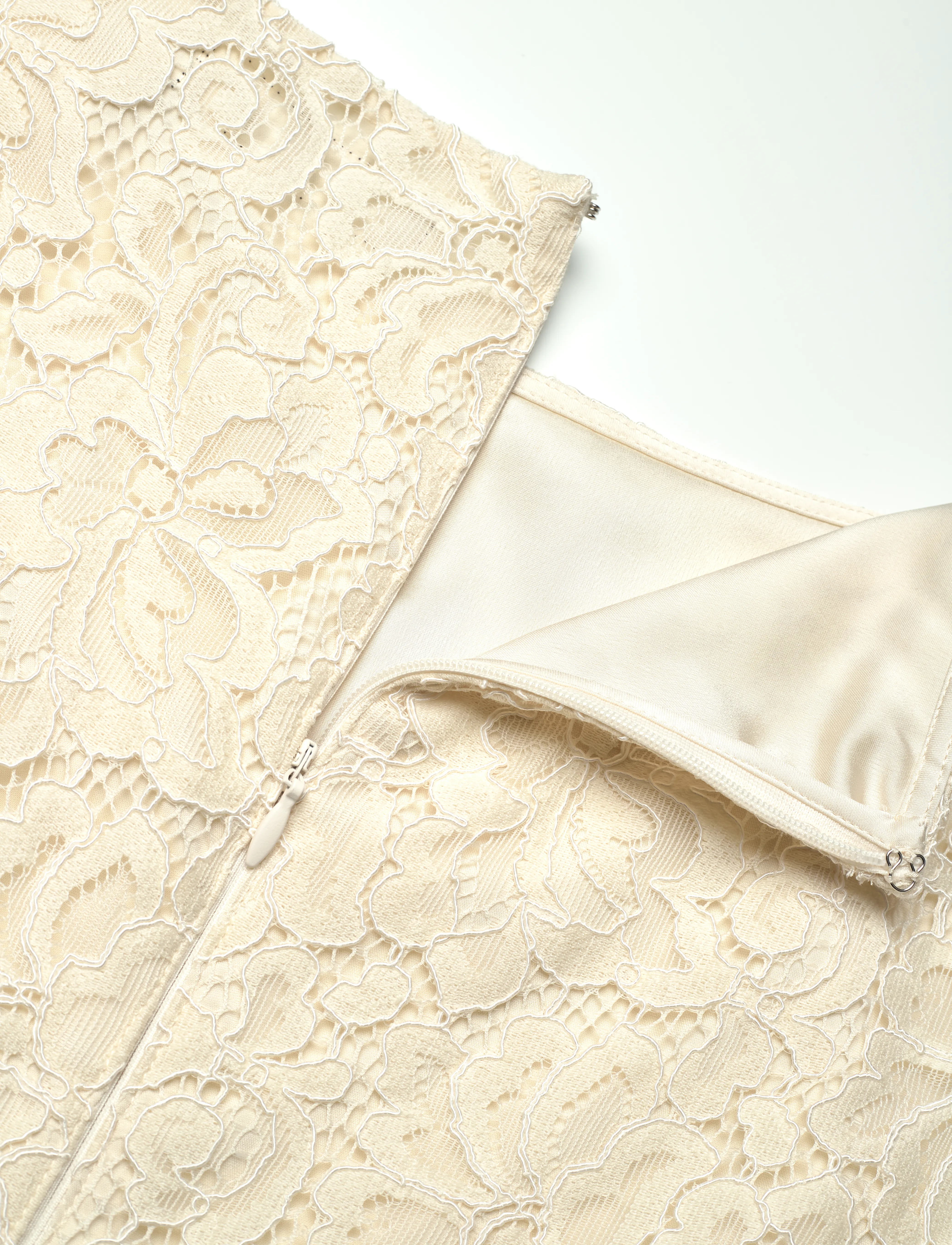 Lauren Ralph Lauren - Lace Cap-Sleeve Shift Dress - mascarpone cream - 3