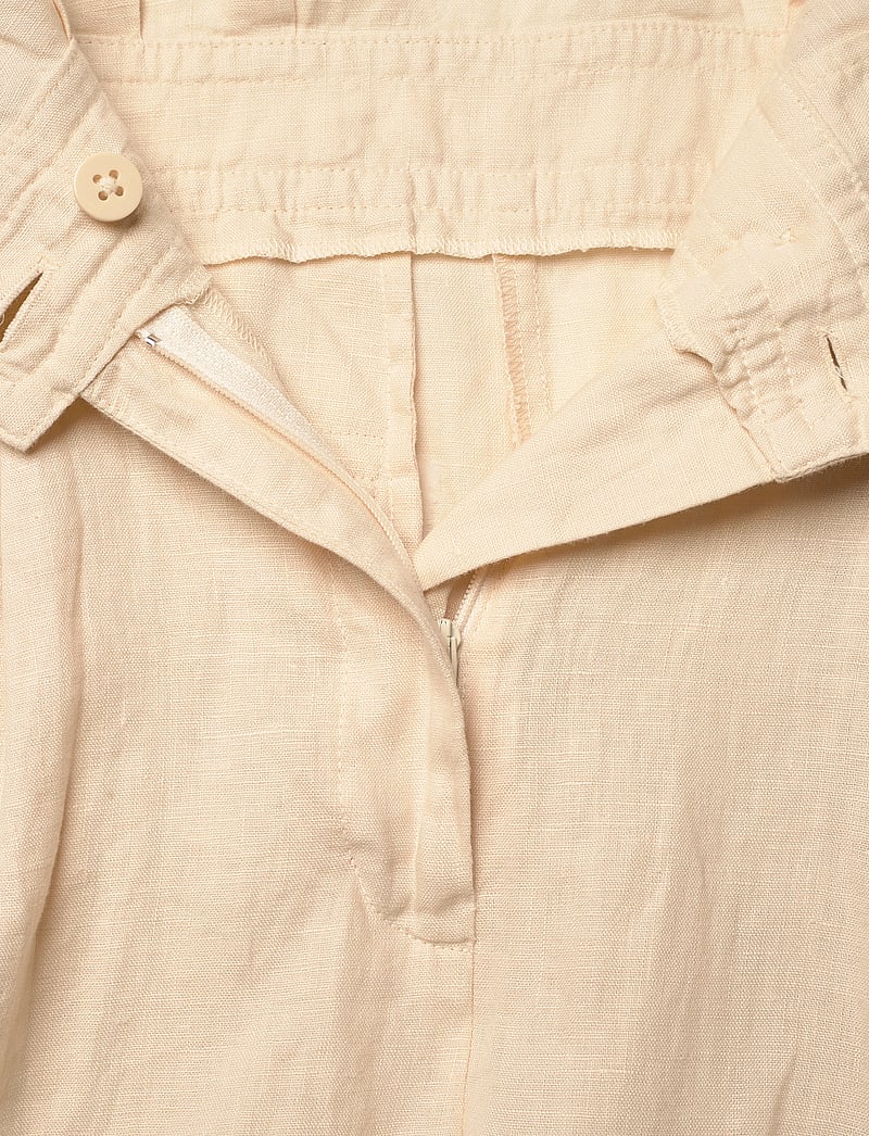 Lauren Ralph Lauren - Embroidered Linen Short-Sleeve Jumpsuit - pükskostüümid - ivory beige - 4