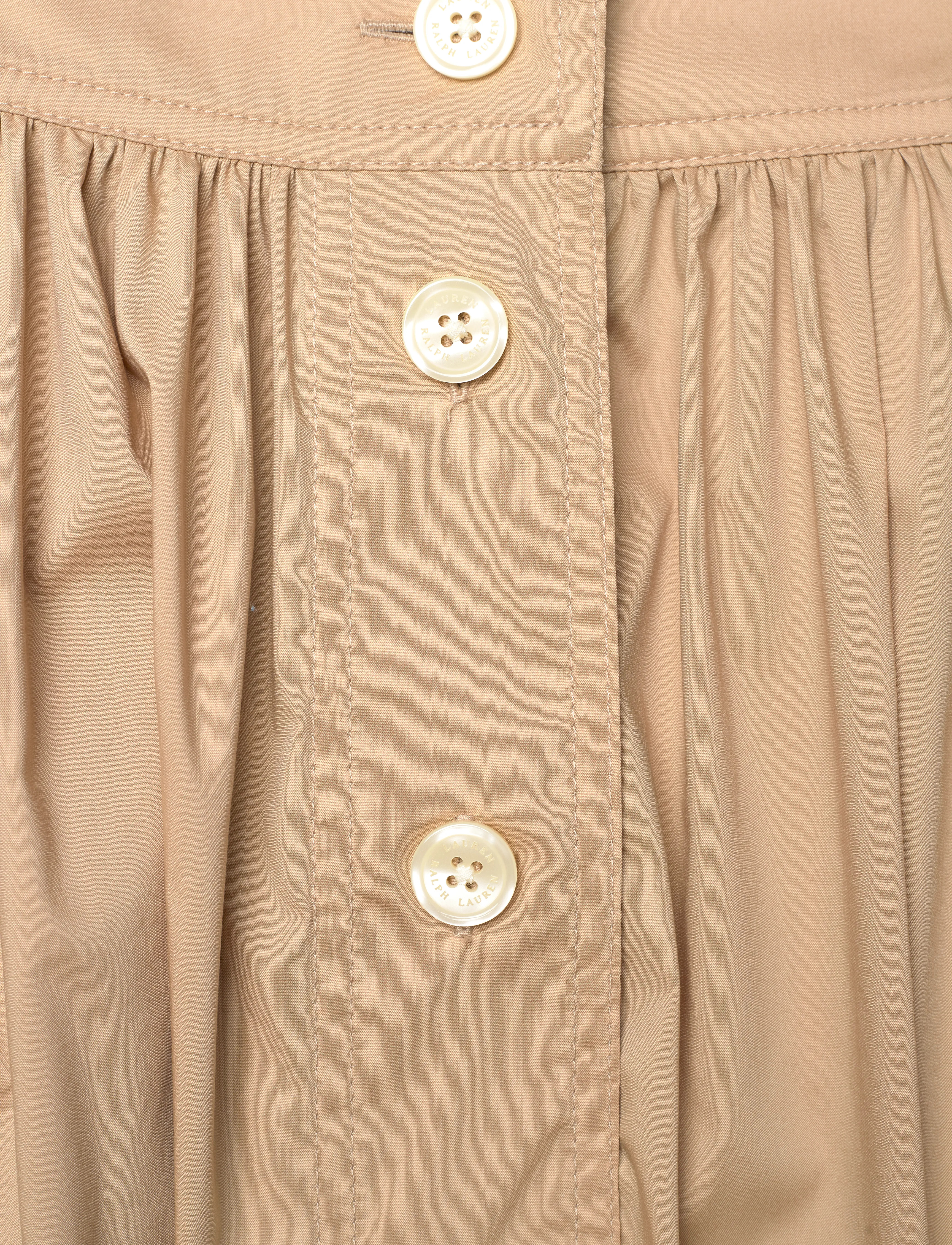 Lauren Ralph Lauren - Button-Front Cotton-Blend Skirt - sand dune - 3