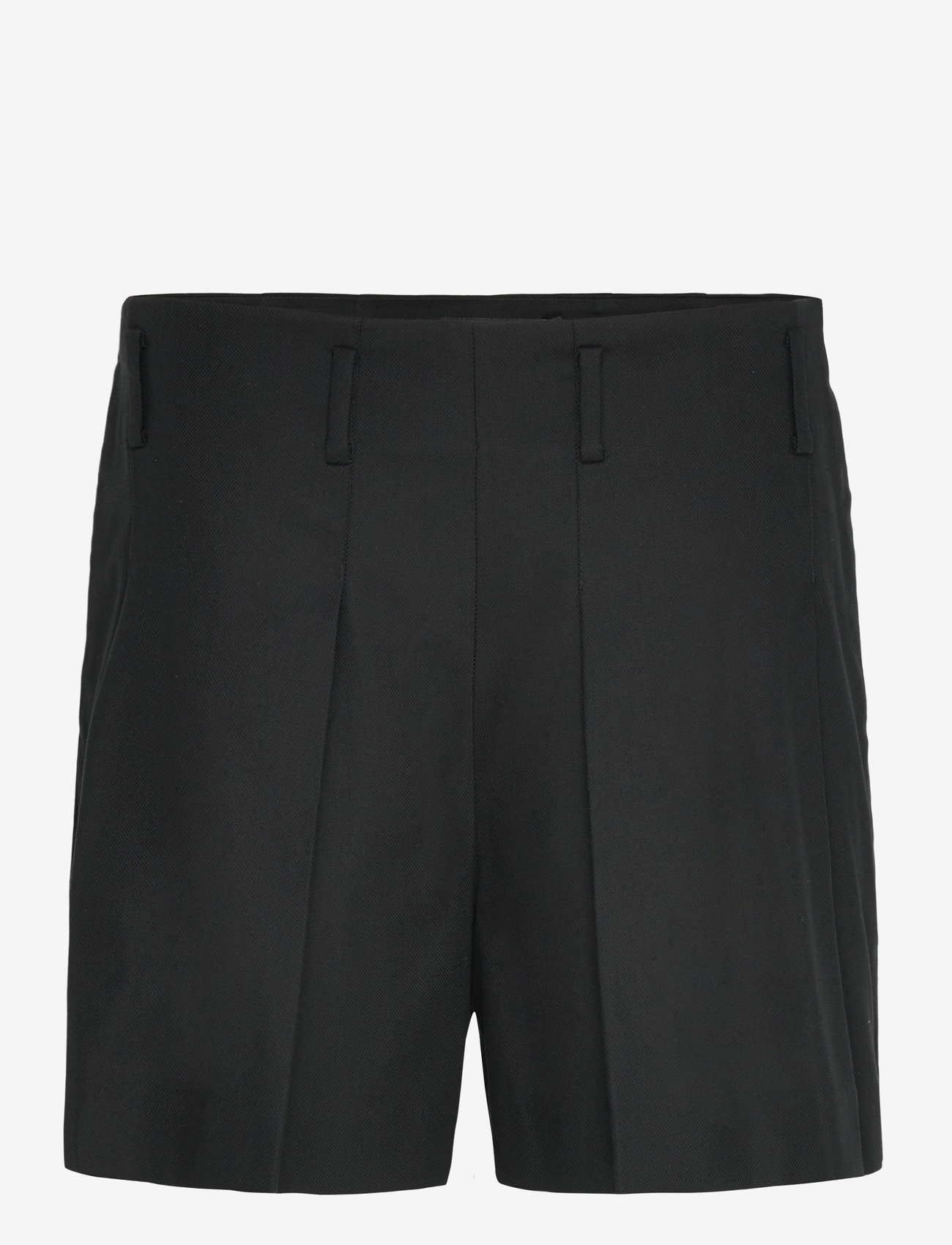 Lauren Ralph Lauren - Pleated High-Rise Cotton-Blend Short - kasdienio stiliaus šortai - black - 0