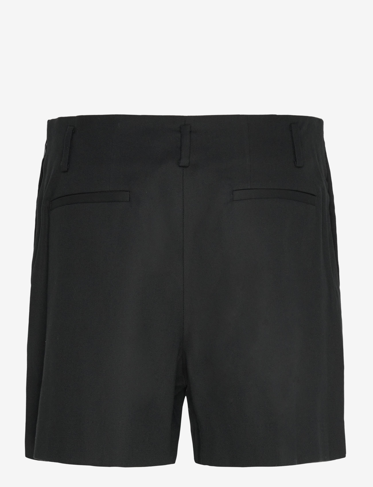 Lauren Ralph Lauren - Pleated High-Rise Cotton-Blend Short - kasdienio stiliaus šortai - black - 1