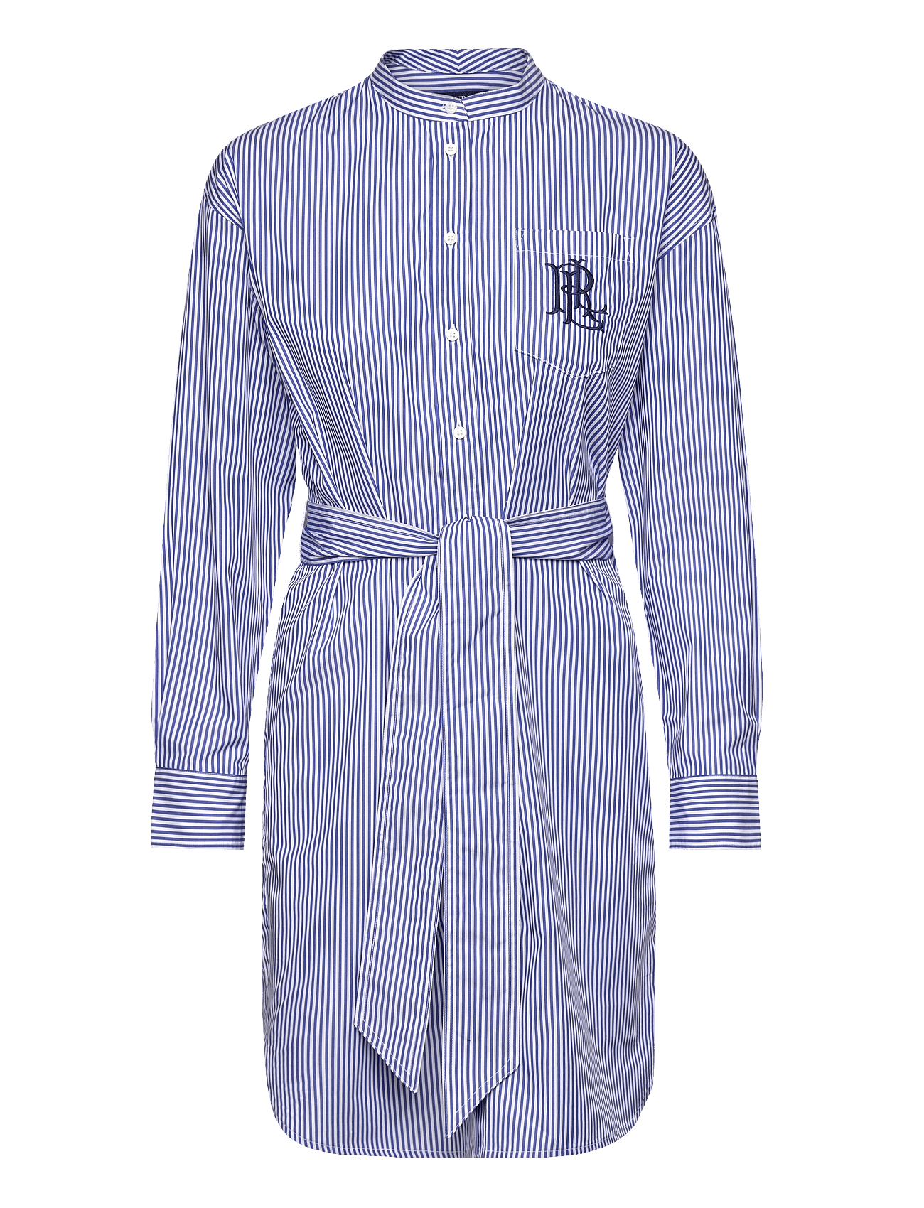 Lauren Ralph Lauren | Striped Belted Broadcloth Shirtdress | 38