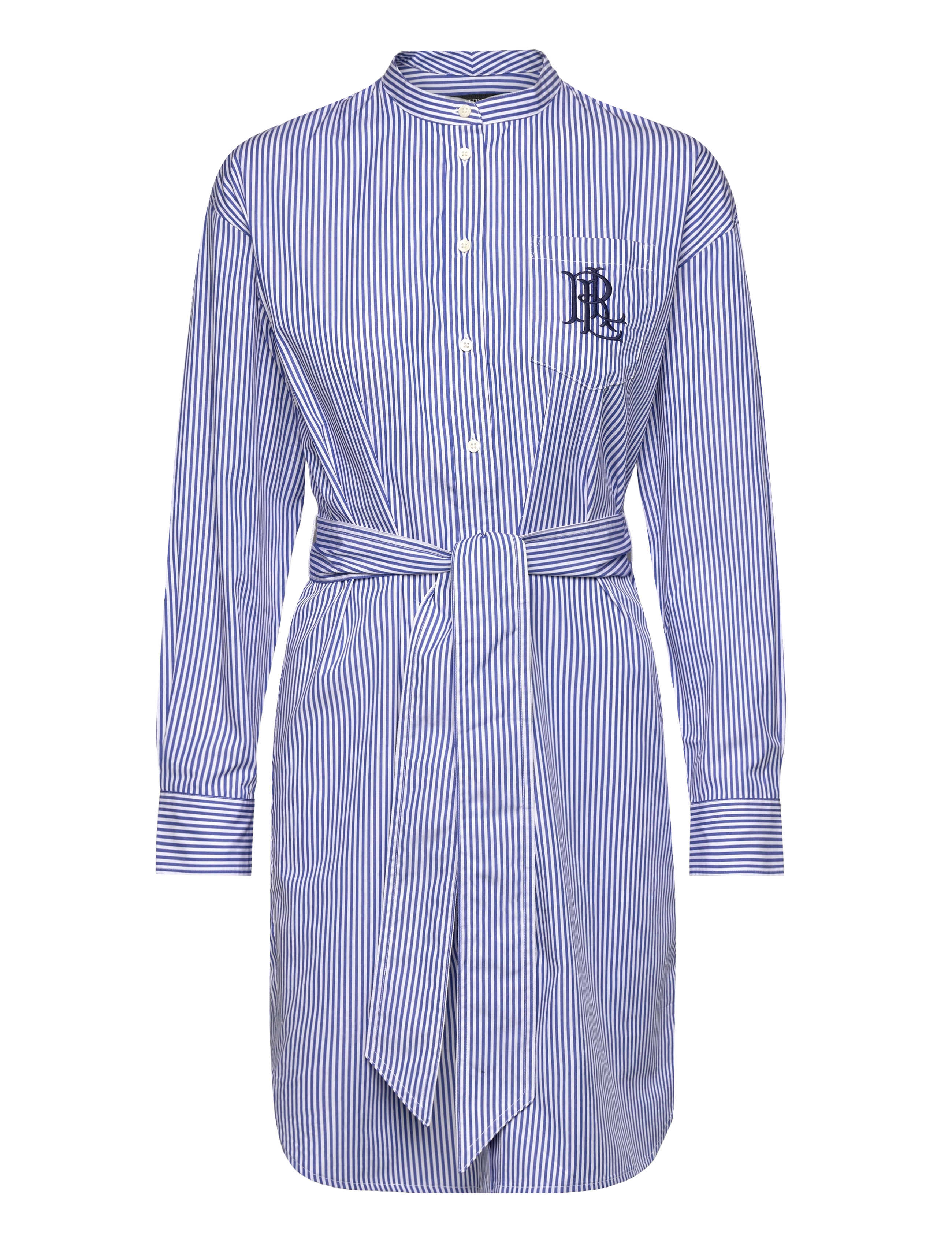 Lauren Ralph Lauren Striped Belted Broadcloth Shirtdress - Modern femininity - BLUE/WHITE / blue