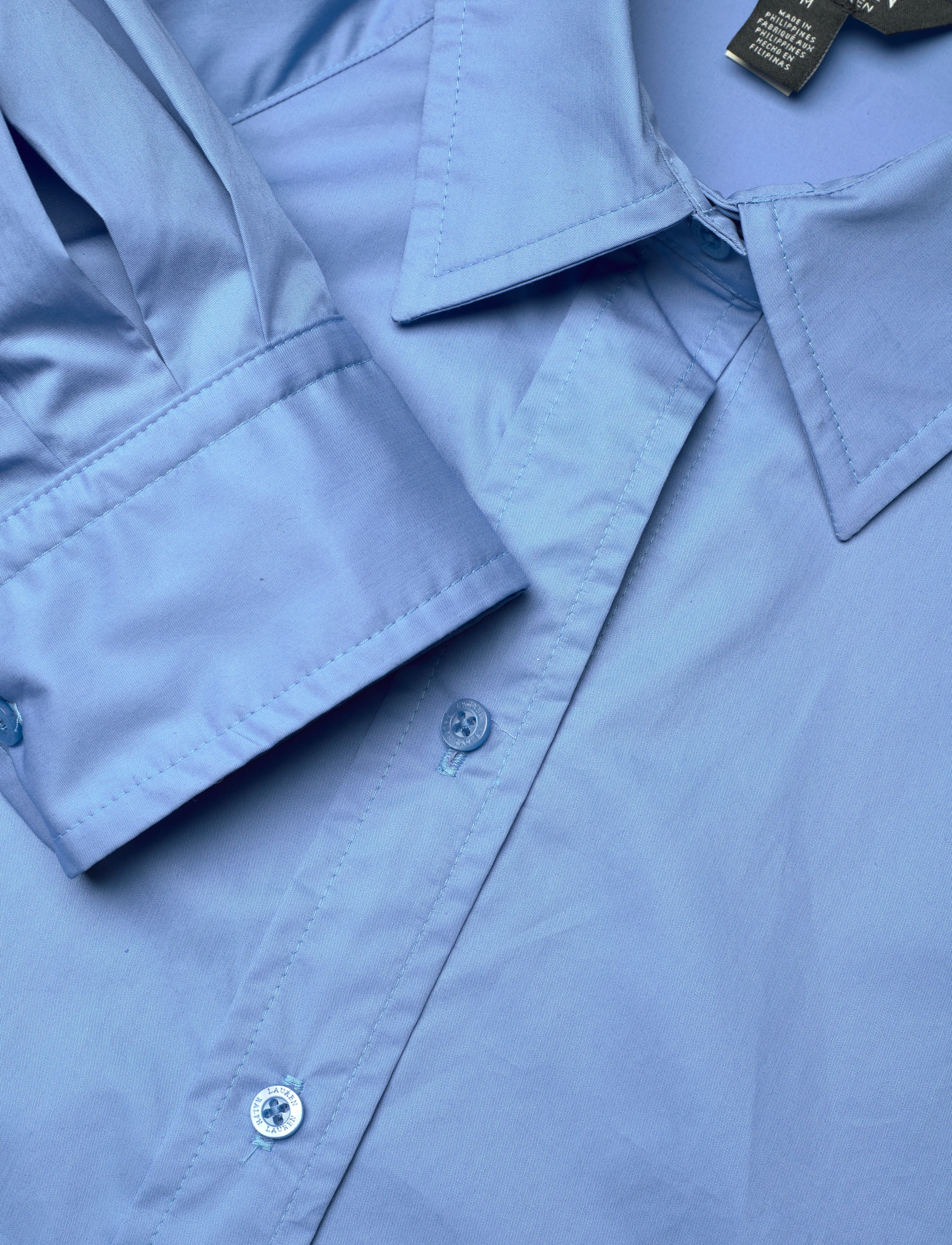 Lauren Ralph Lauren - Cotton Poplin Blouson-Sleeve Shirt - chemises à manches longues - sky blue - 2