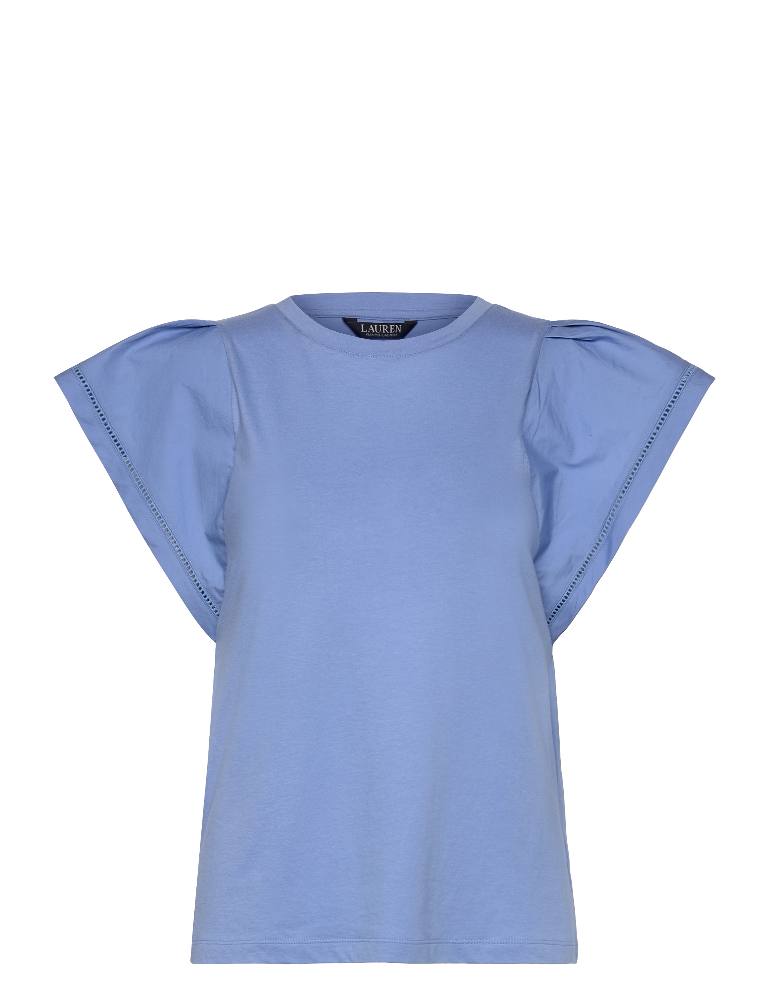 LAUREN RALPH LAUREN Jersey Flutter-Sleeve Tee Blau - XS - Damen