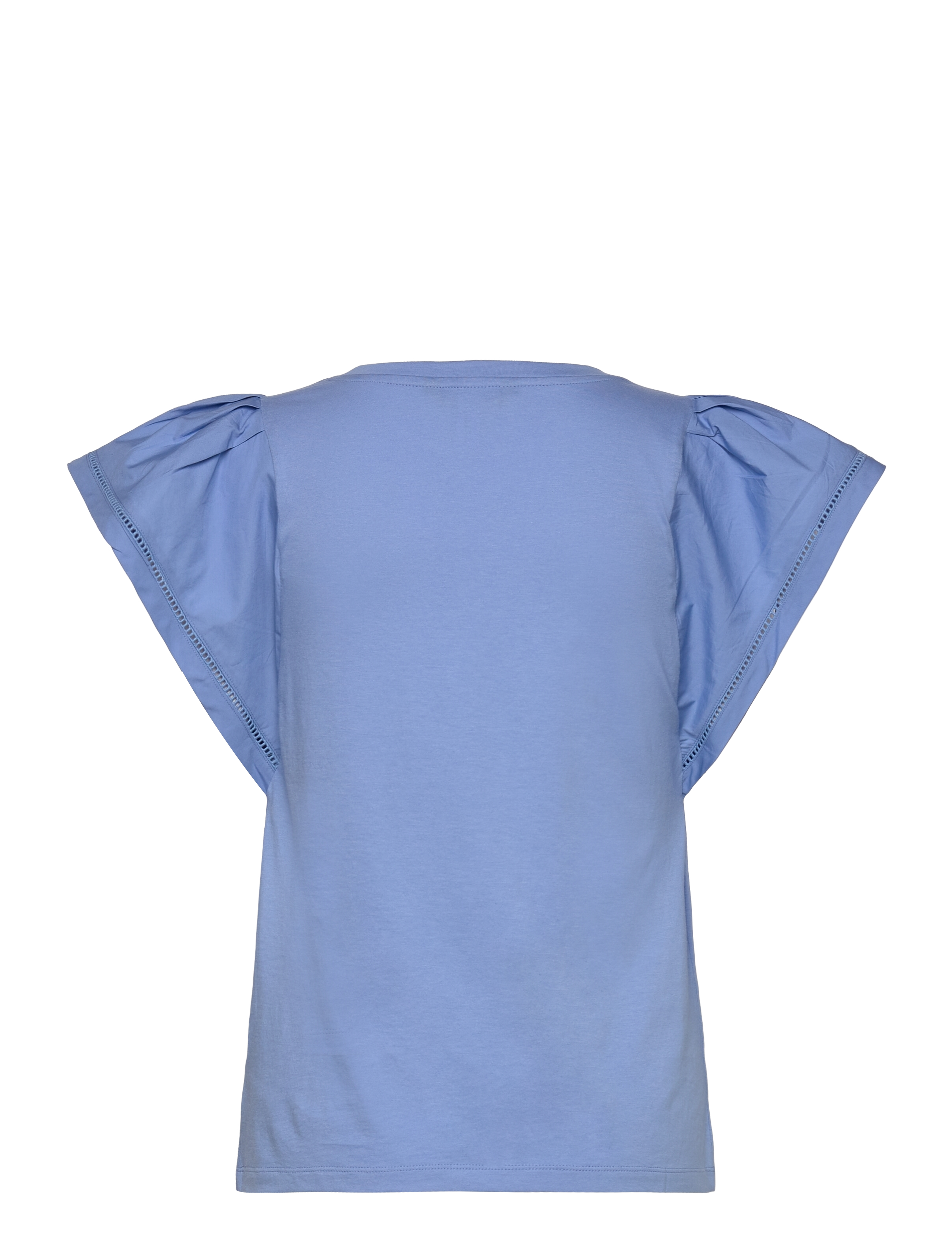 Lauren Ralph Lauren - Jersey Flutter-Sleeve Tee - t-shirts - sky blue - 1