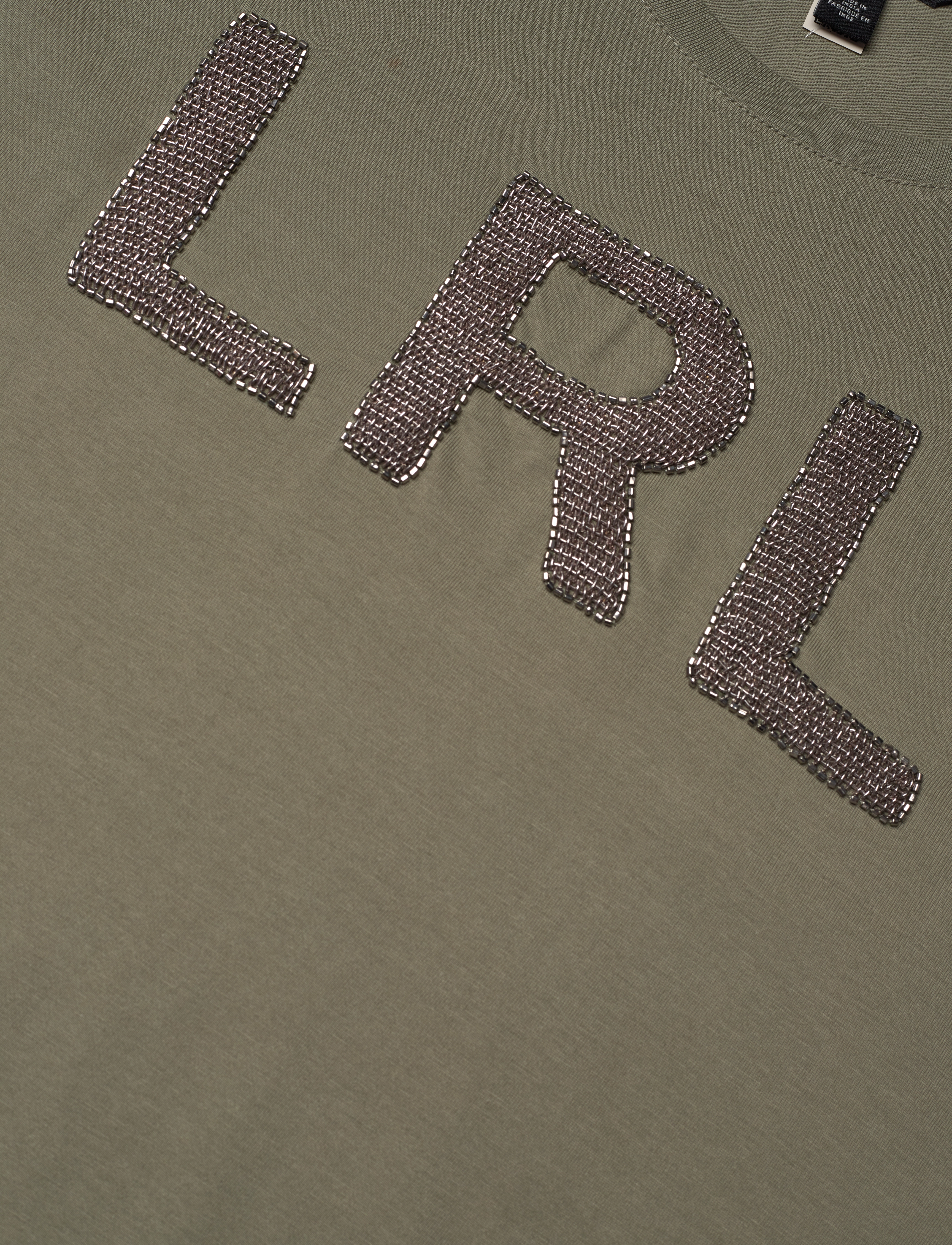 Lauren Ralph Lauren - Beaded-Logo Cotton Jersey Tee - sage green - 2