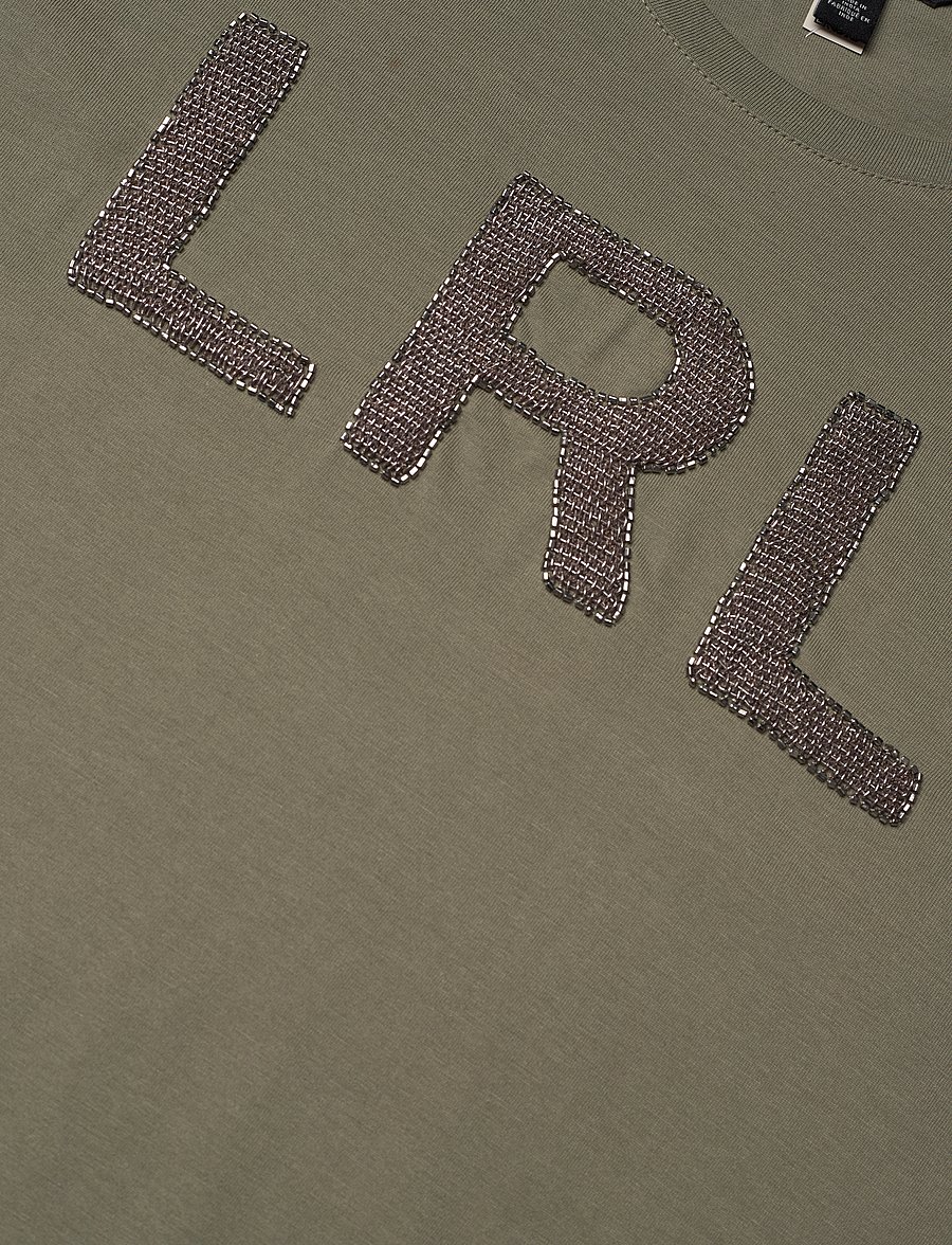 Lauren Ralph Lauren - Beaded-Logo Cotton Jersey Tee - sage green - 2