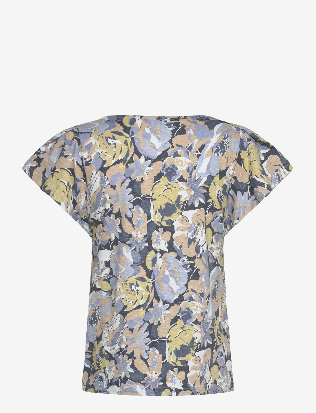 Lauren Ralph Lauren - Floral Slub Jersey Flutter-Sleeve Top - lühikeste varrukatega pluusid - blue multi - 1