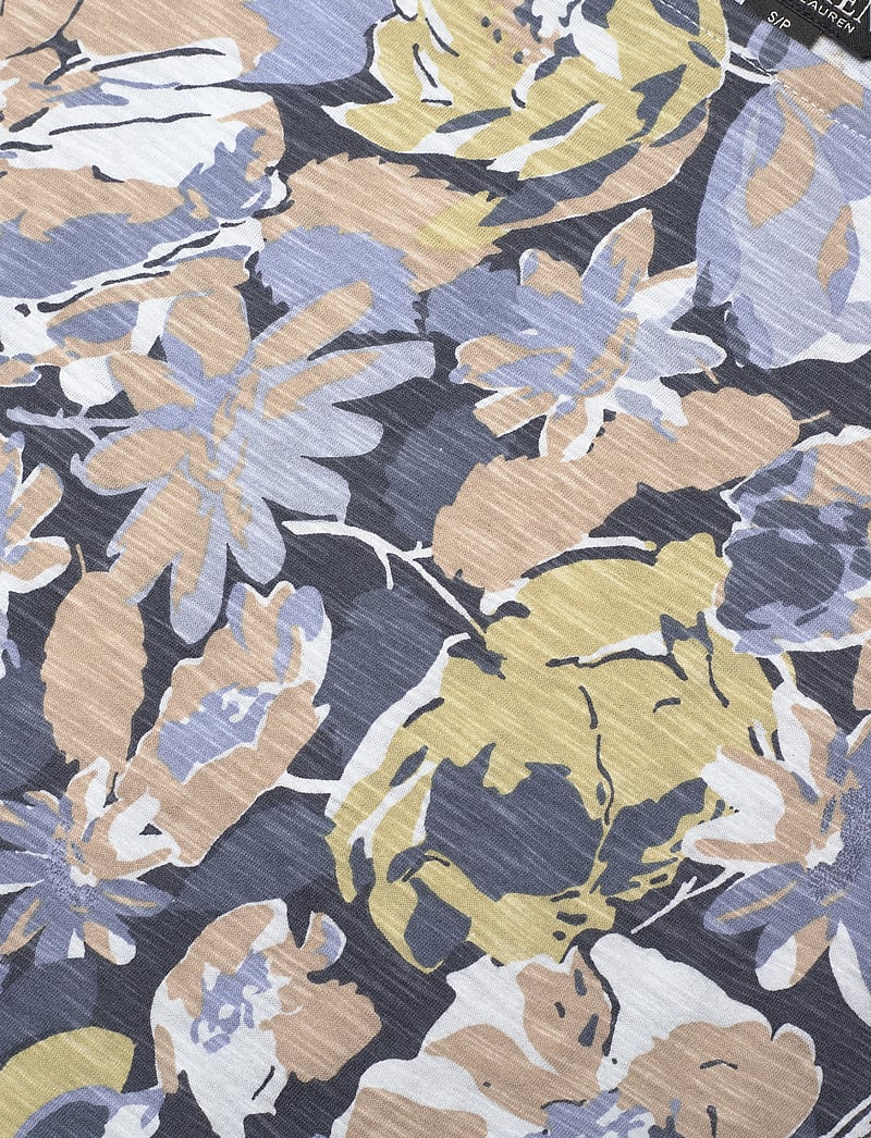 Lauren Ralph Lauren - Floral Slub Jersey Flutter-Sleeve Top - lühikeste varrukatega pluusid - blue multi - 2