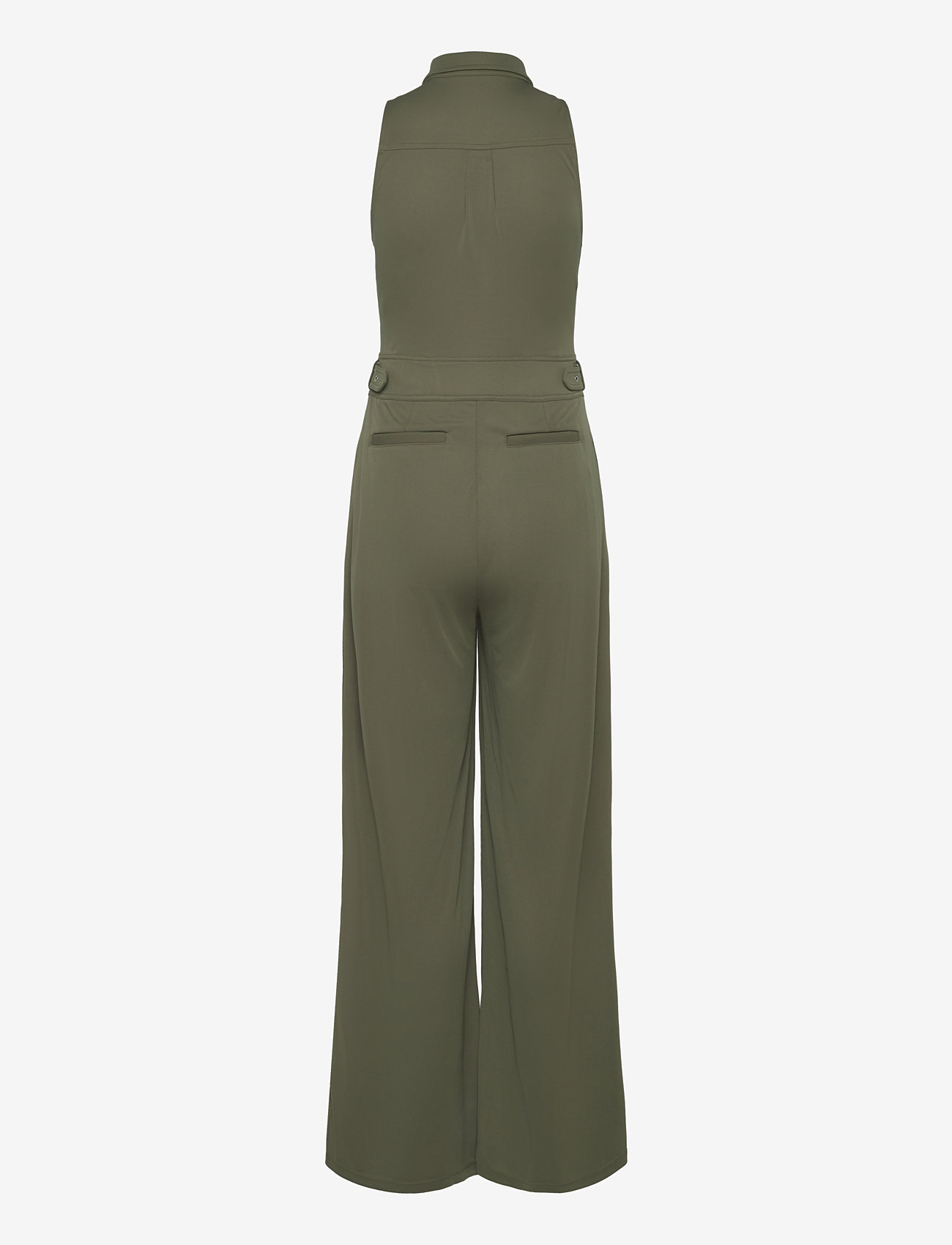 Lauren Ralph Lauren - Jersey Wide-Leg Sleeveless Jumpsuit - olive grove - 1