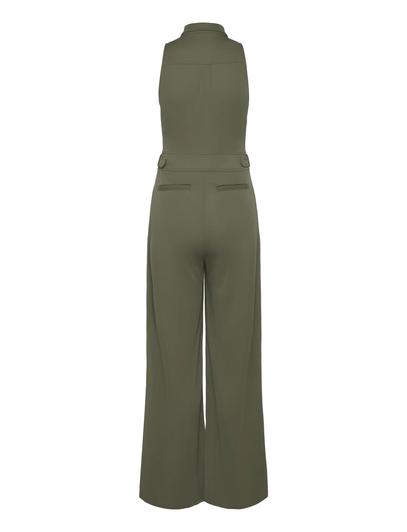 Lauren Ralph Lauren - Jersey Wide-Leg Sleeveless Jumpsuit - olive grove - 1