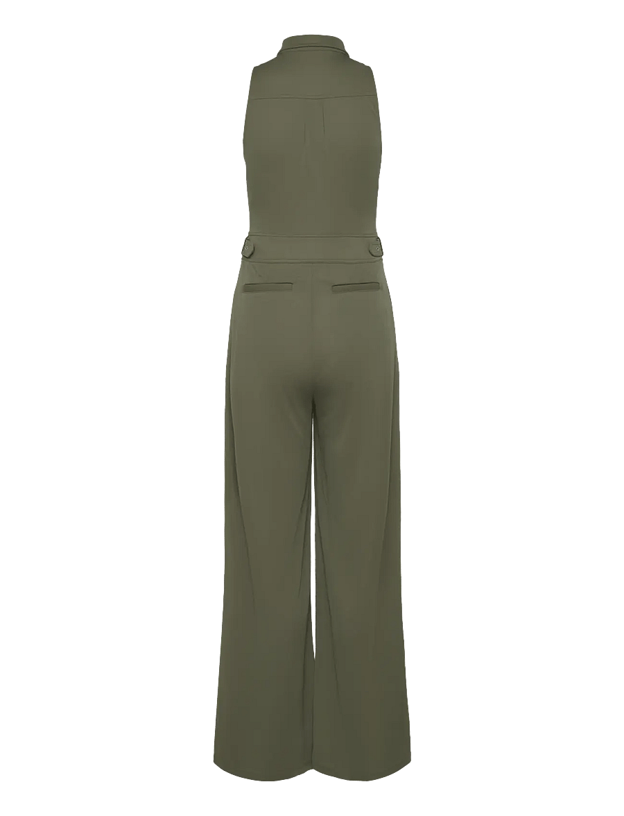 Lauren Ralph Lauren - Jersey Wide-Leg Sleeveless Jumpsuit - olive grove - 1
