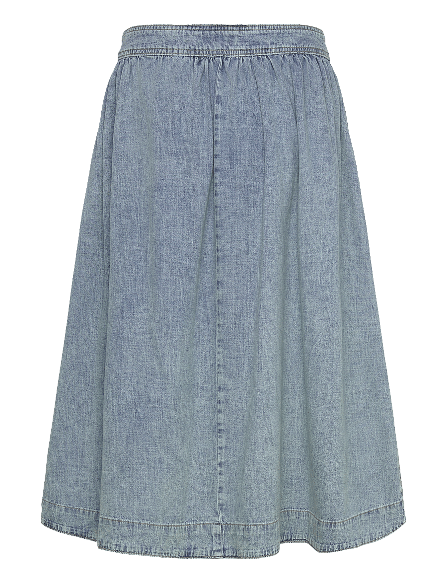 Lauren Ralph Lauren - Button-Front Denim Skirt - denimnederdele - alicia wash - 1