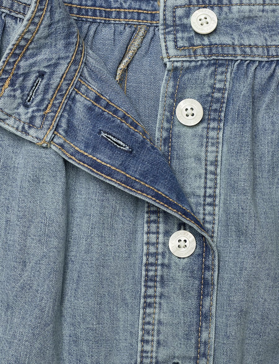 Lauren Ralph Lauren - Button-Front Denim Skirt - denimnederdele - alicia wash - 3