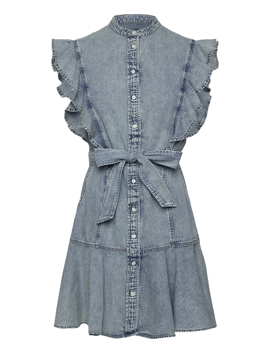 ralph lauren belted denim dress Ralph Lauren RRL Buttoned Belted Denim Dress | Blue