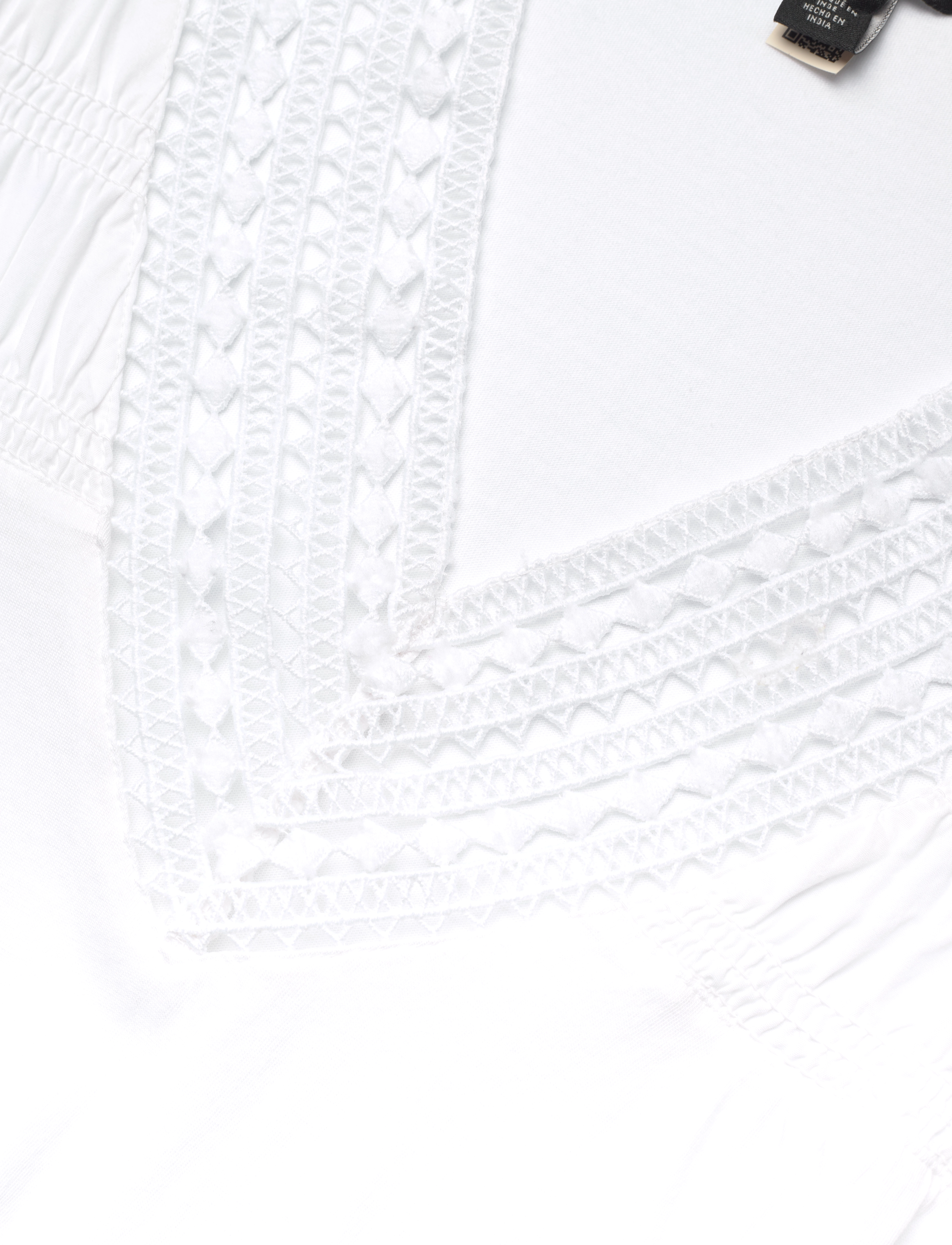 Lauren Ralph Lauren - Lace-Trim Jersey Flutter-Sleeve Tee - Ärmellose blusen - white - 2
