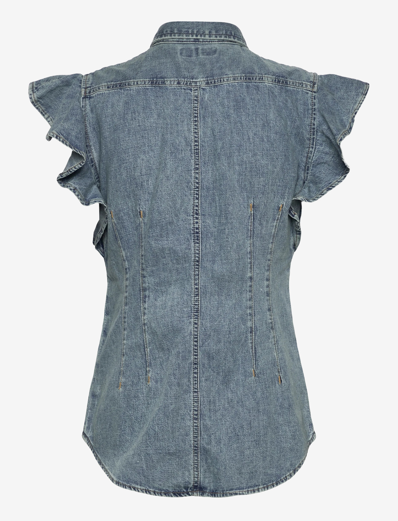 Lauren Ralph Lauren - Denim Flutter-Sleeve Shirt - alicia wash - 1