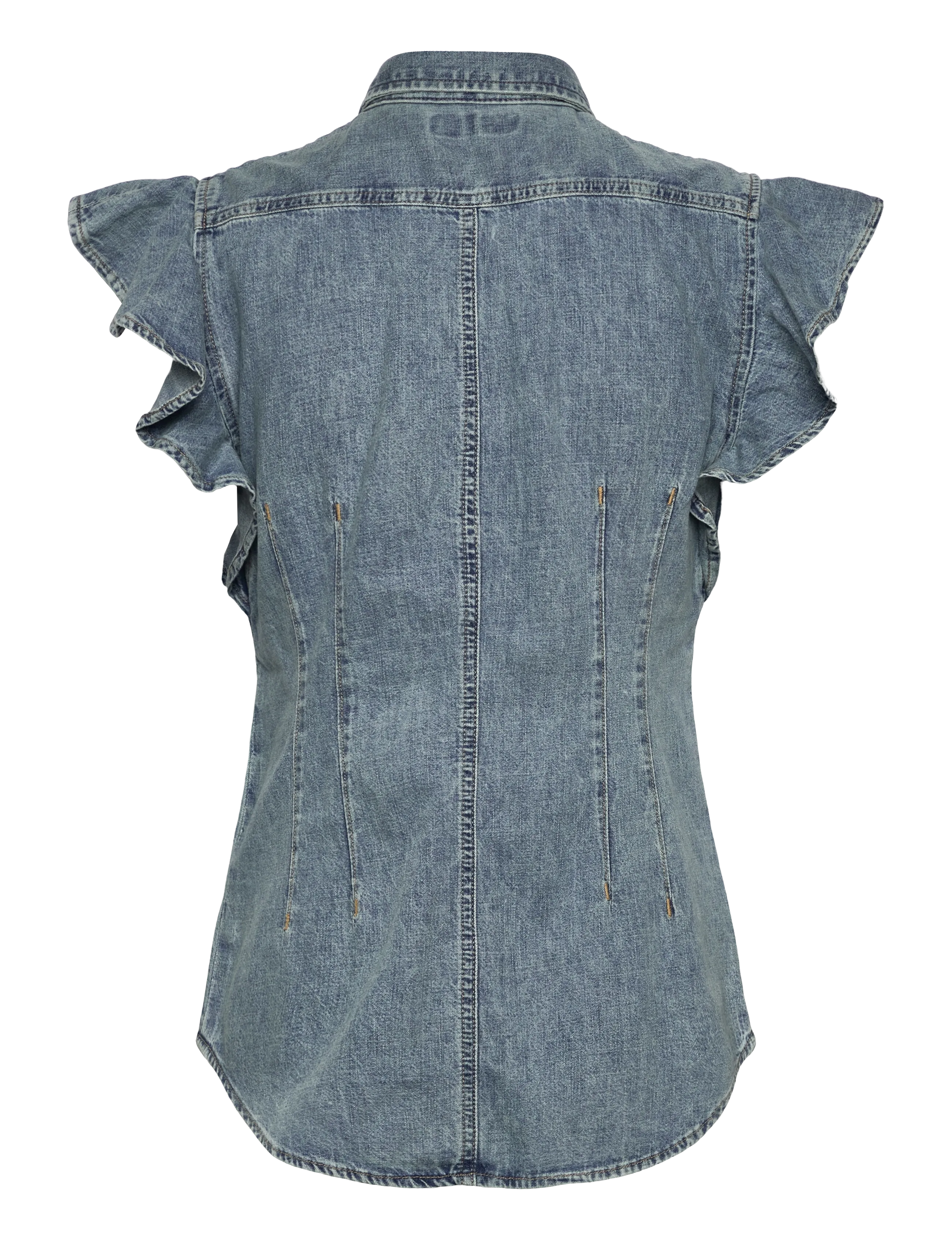 Lauren Ralph Lauren - Denim Flutter-Sleeve Shirt - alicia wash - 1