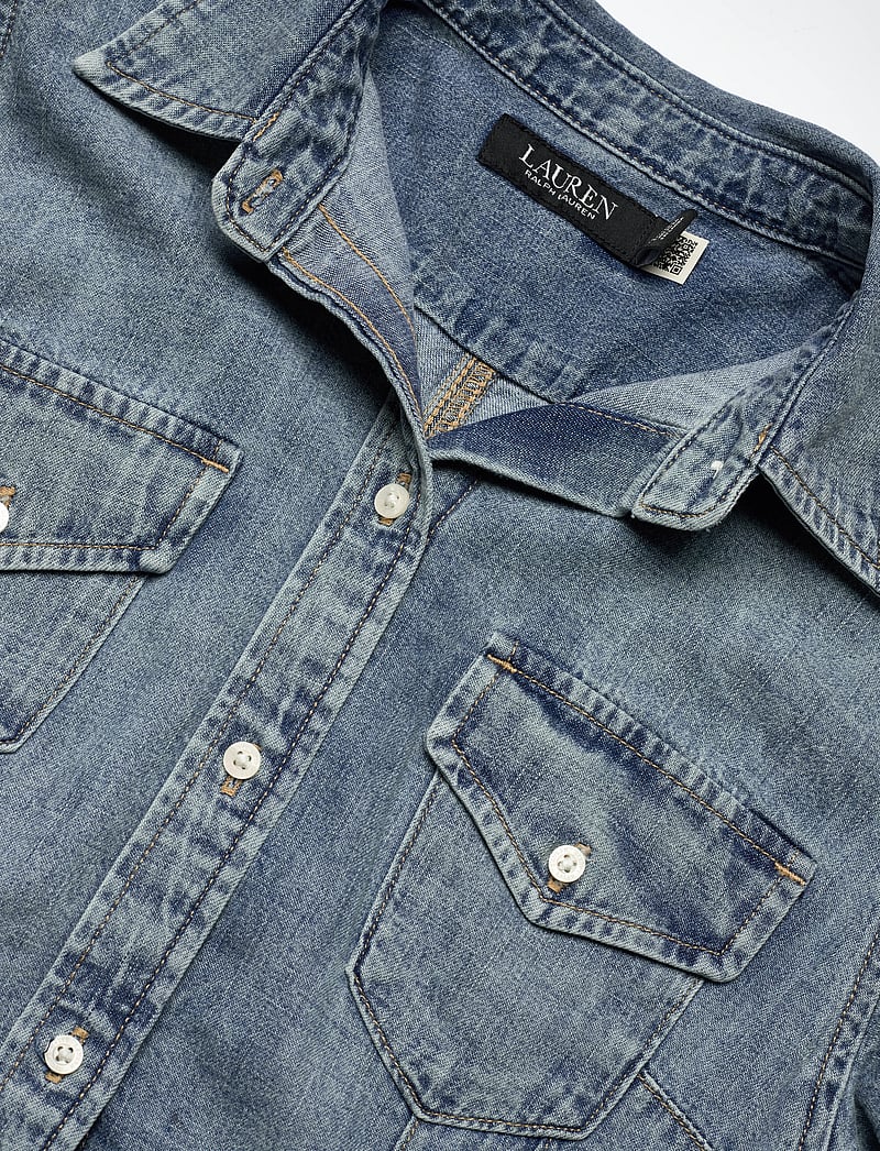 Lauren Ralph Lauren - Denim Flutter-Sleeve Shirt - alicia wash - 2