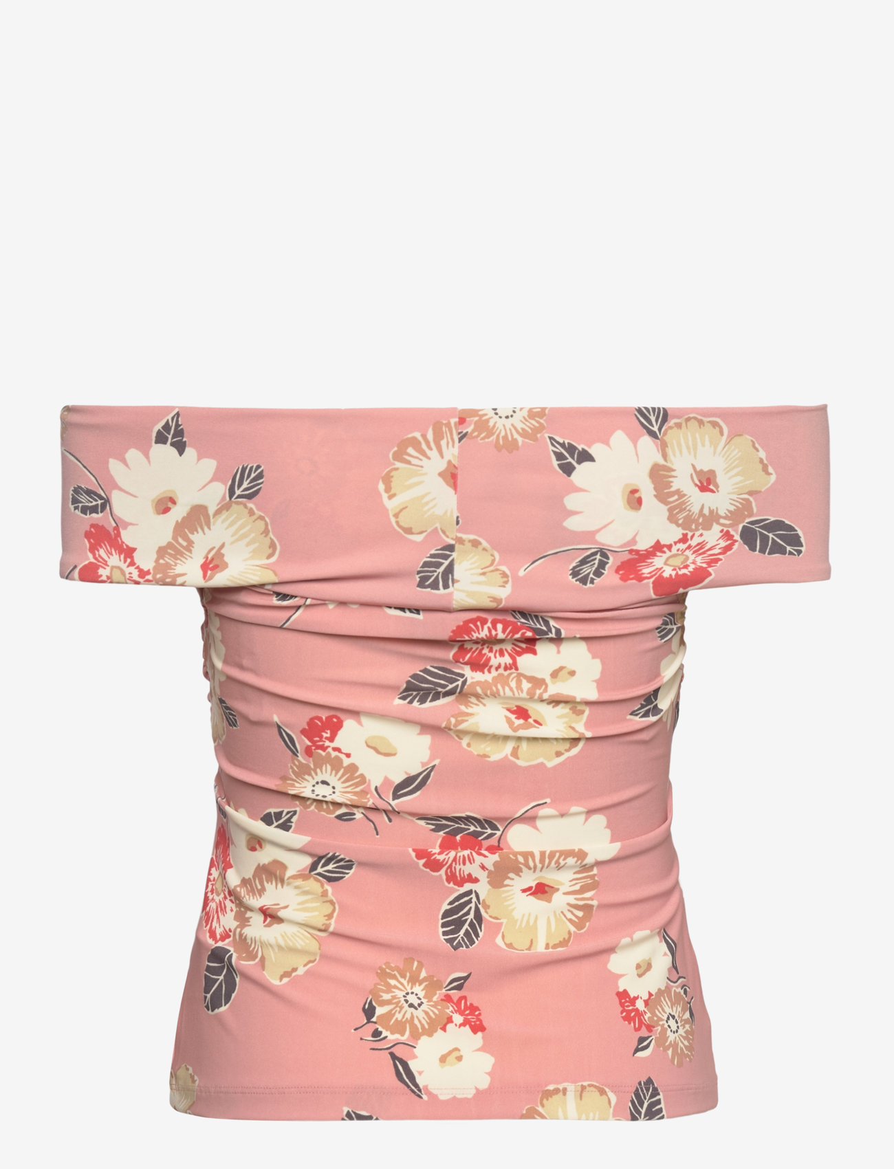 Lauren Ralph Lauren - Floral Twist-Front Off-the-Shoulder Top - sleeveless blouses - pink multi - 1