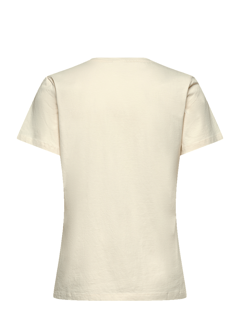 Lauren Ralph Lauren - French Knot-Logo Cotton Jersey Tee - t-shirts - mascarpone cream - 1
