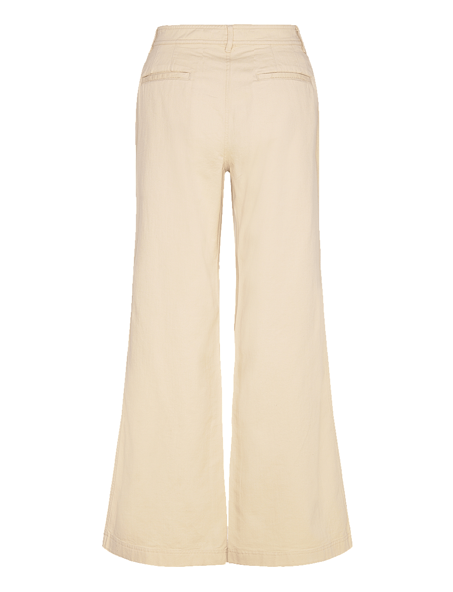 Lauren Ralph Lauren - Cotton Twill Wide-Leg Pant - chinos - ivory beige - 1