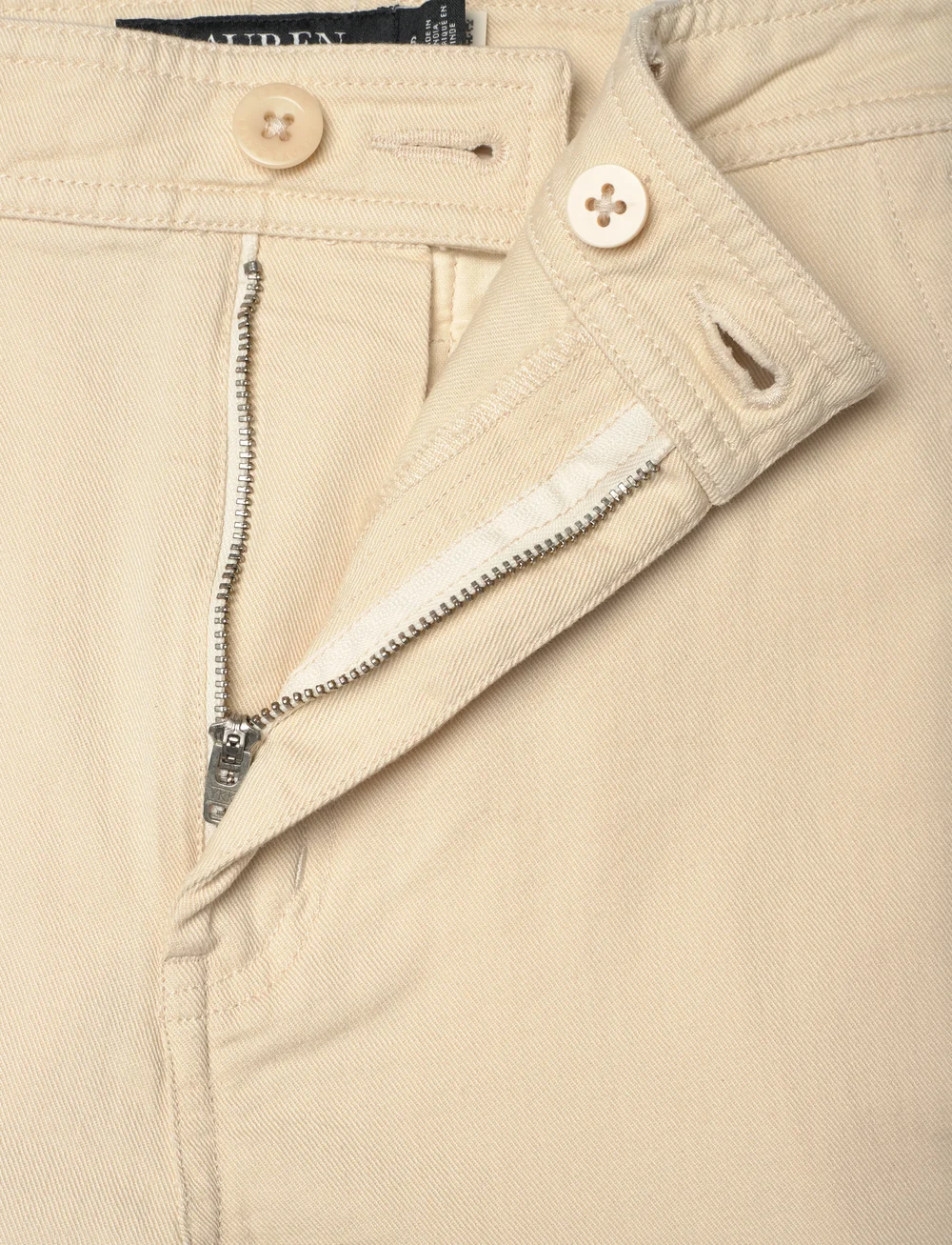 Lauren Ralph Lauren - Cotton Twill Wide-Leg Pant - chinos - ivory beige - 3