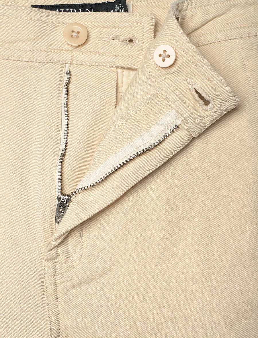 Lauren Ralph Lauren - Cotton Twill Wide-Leg Pant - chinos - ivory beige - 3