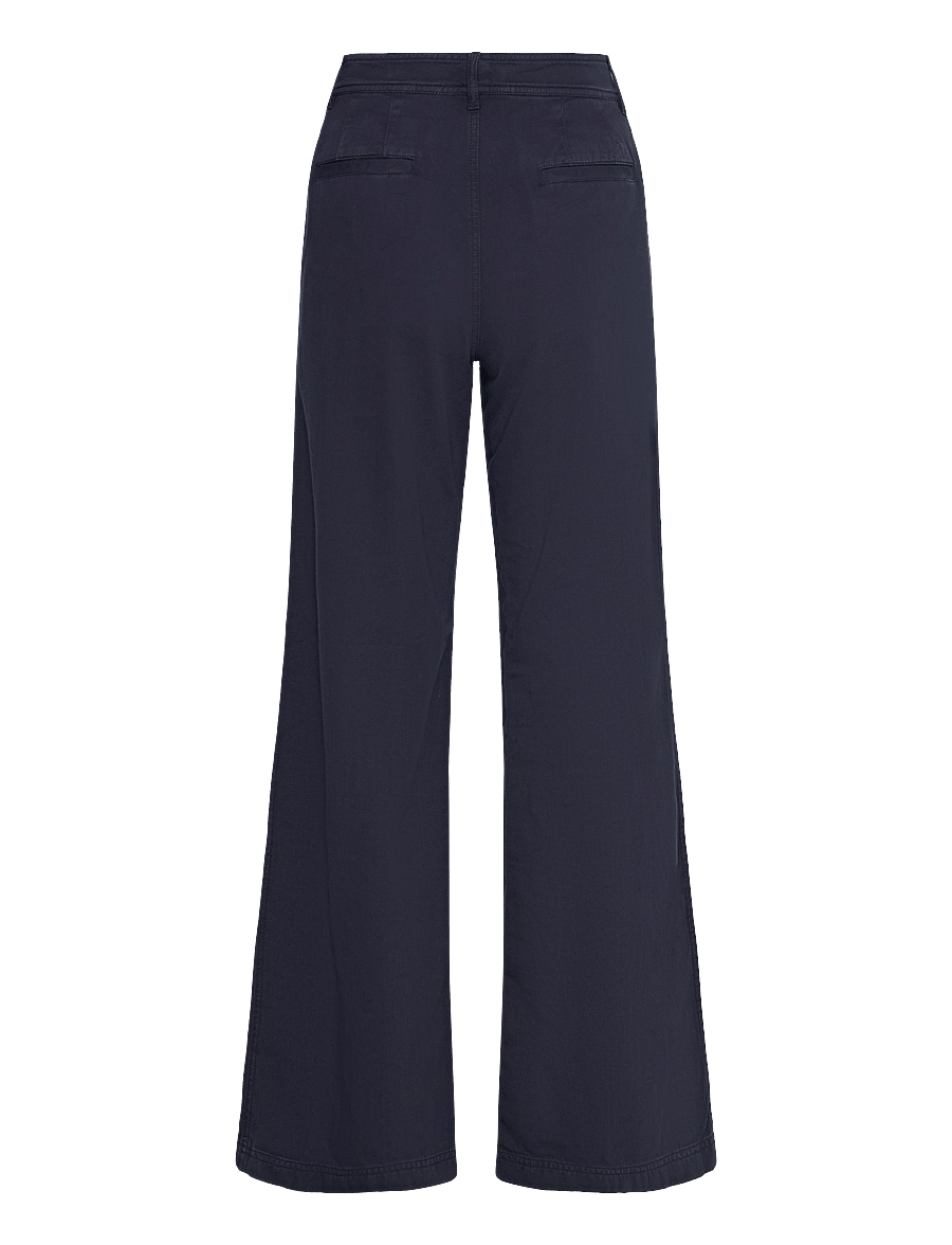 Lauren Ralph Lauren - Cotton Twill Wide-Leg Pant - chino püksid - lauren navy - 2