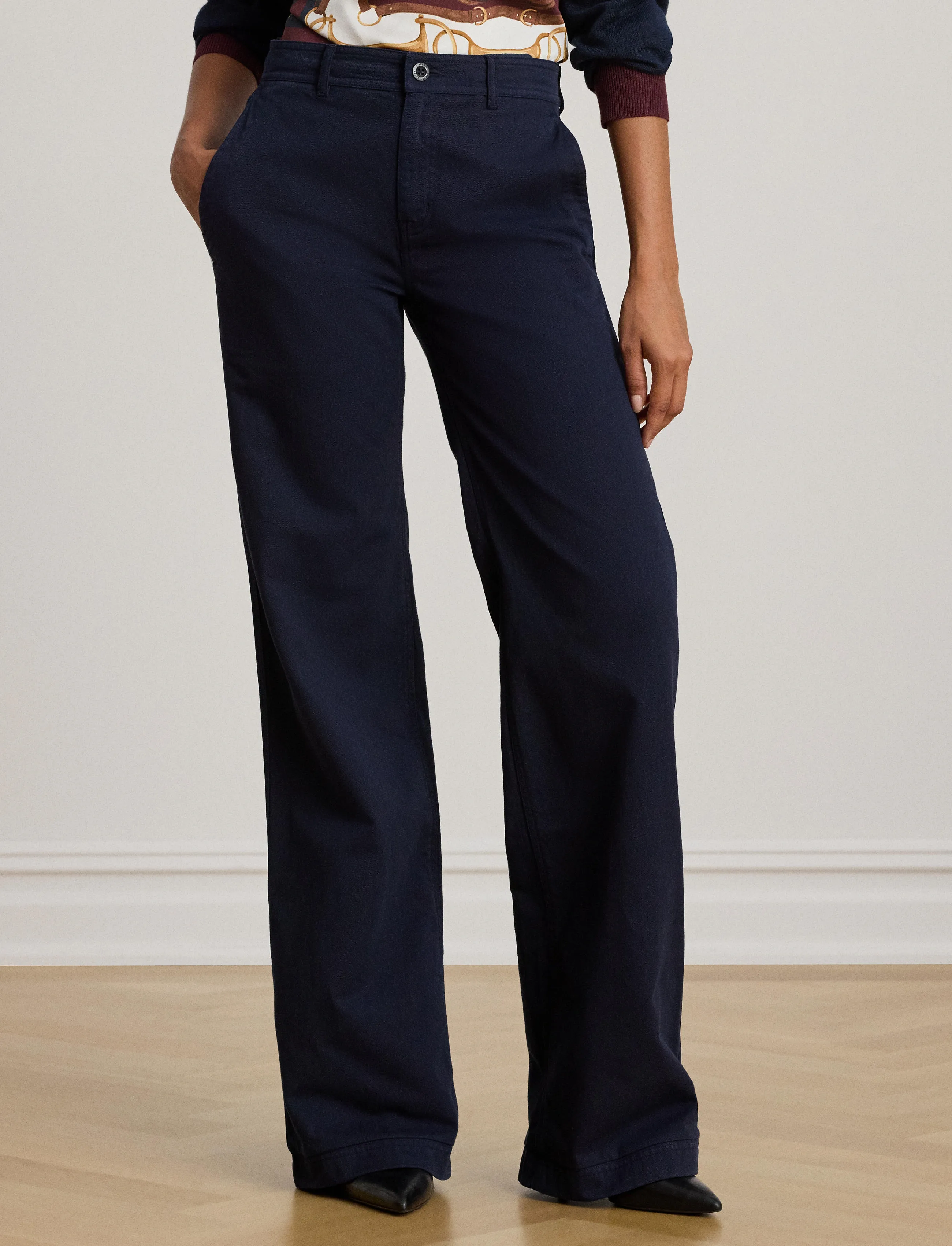 Lauren Ralph Lauren VIN RUSTIC CTN TWIL-PANT - Tøj - LAUREN NAVY / navy