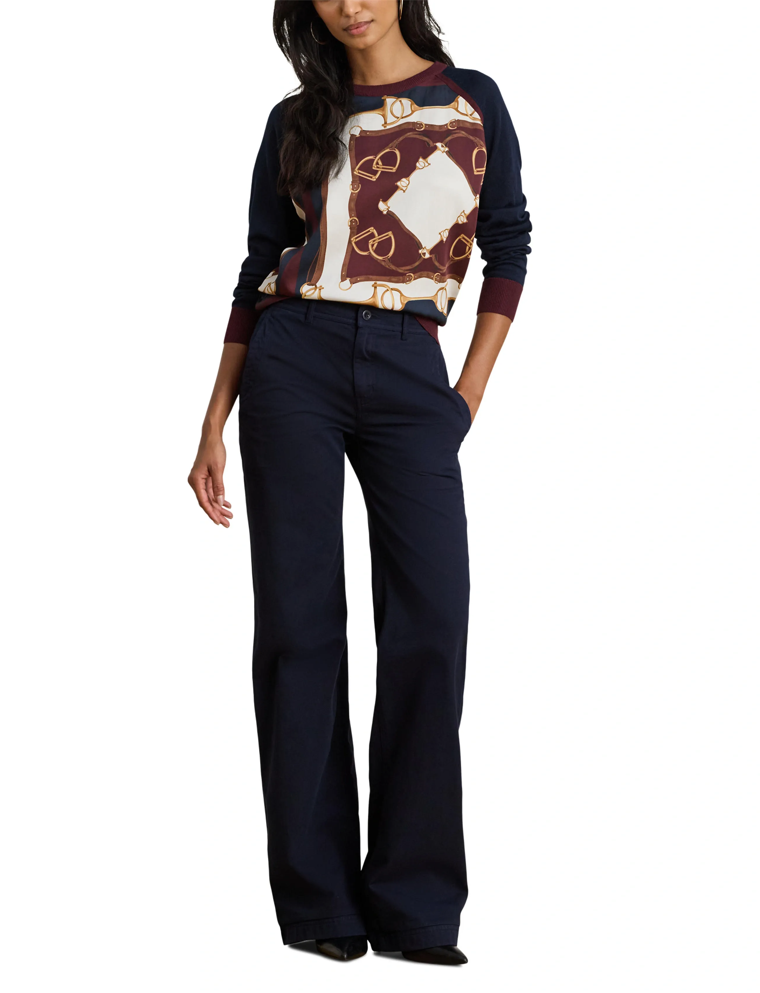 Lauren Ralph Lauren Cotton Twill Wide-Leg Pant chinos dam – bild 6
