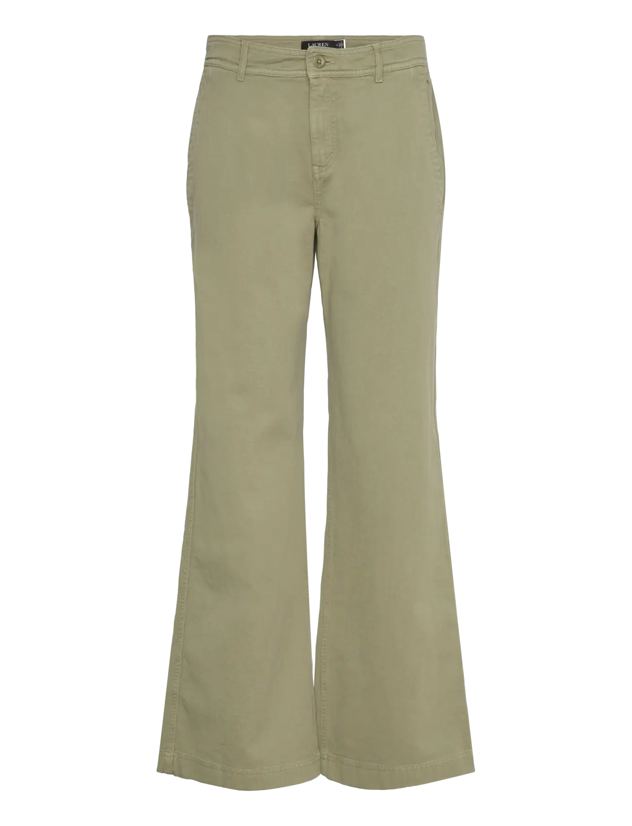 Lauren Ralph Lauren - Cotton Twill Wide-Leg Pant - chinos - sage green - 0