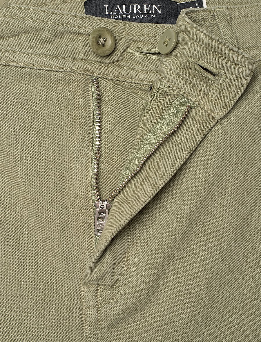 Lauren Ralph Lauren - Cotton Twill Wide-Leg Pant - chinos - sage green - 3
