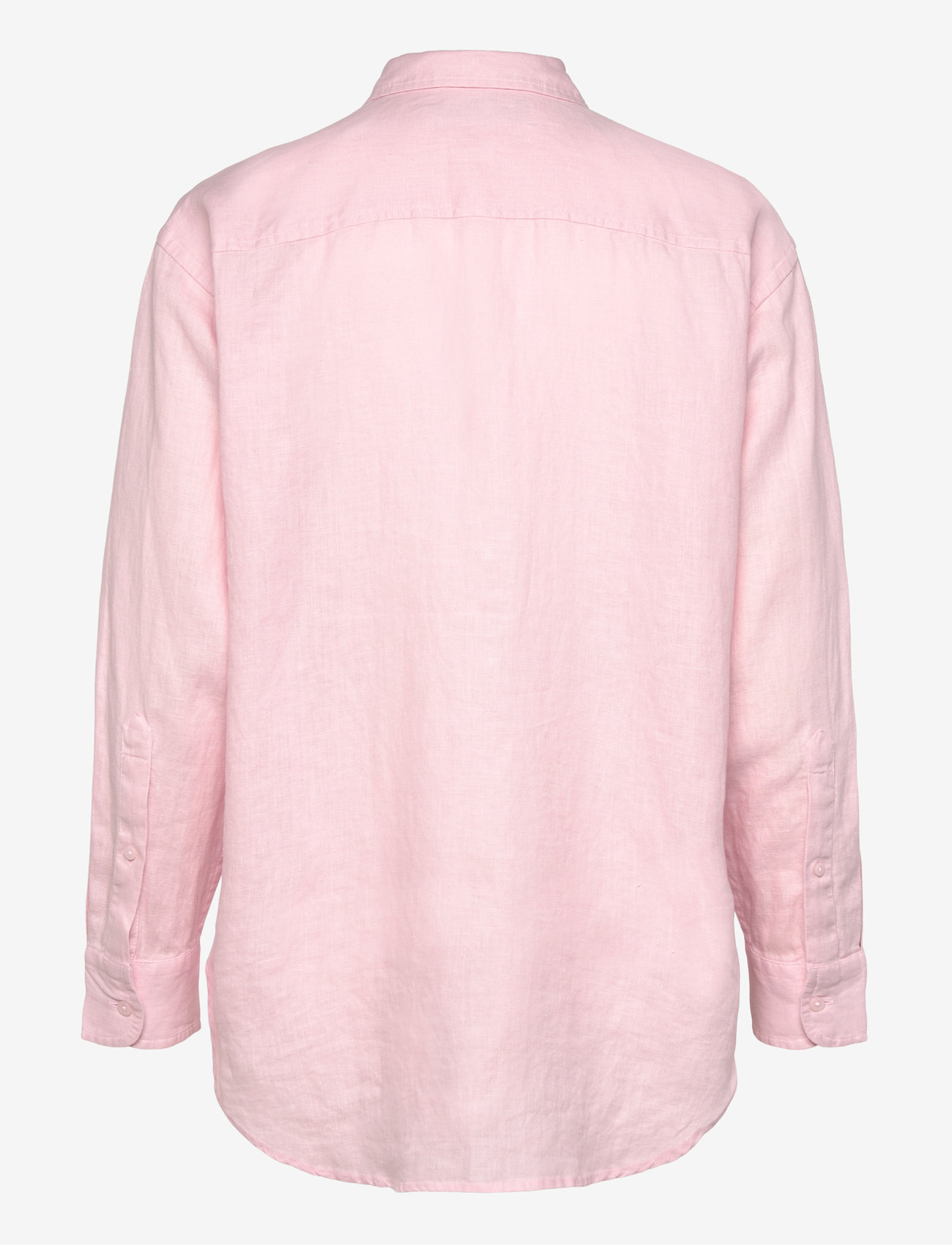 Lauren Ralph Lauren - Oversize Floral-Logo Linen Shirt - långärmade skjortor - hint of pink - 1