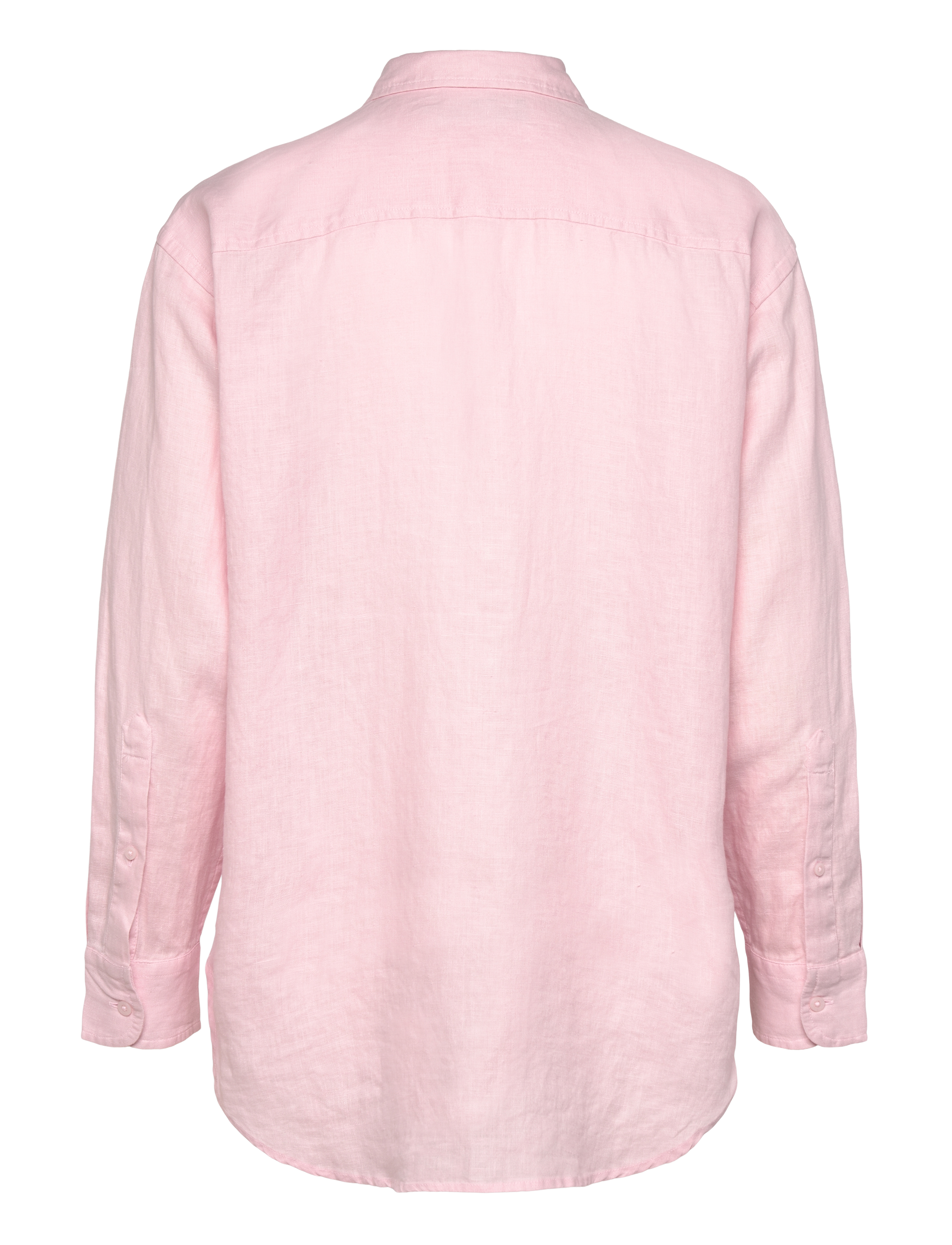 Lauren Ralph Lauren - Oversize Floral-Logo Linen Shirt - langärmlige hemden - hint of pink - 1