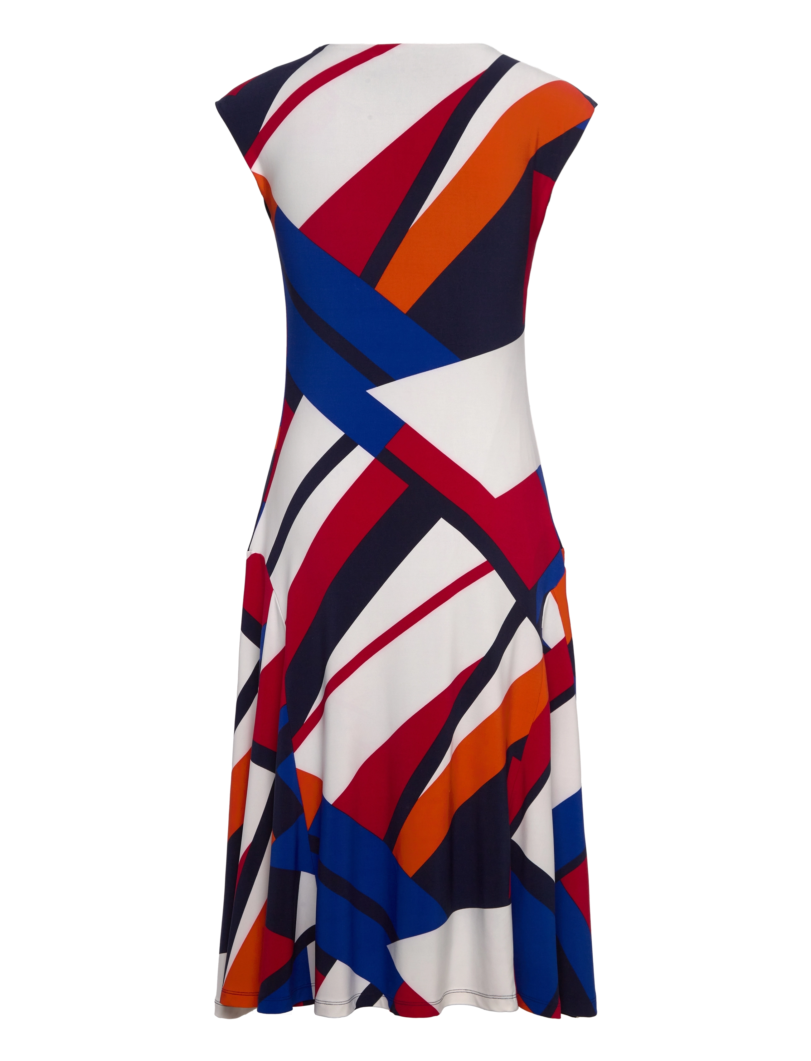 Lauren Ralph Lauren - Print Stretch Jersey Dress - blue multi - 1