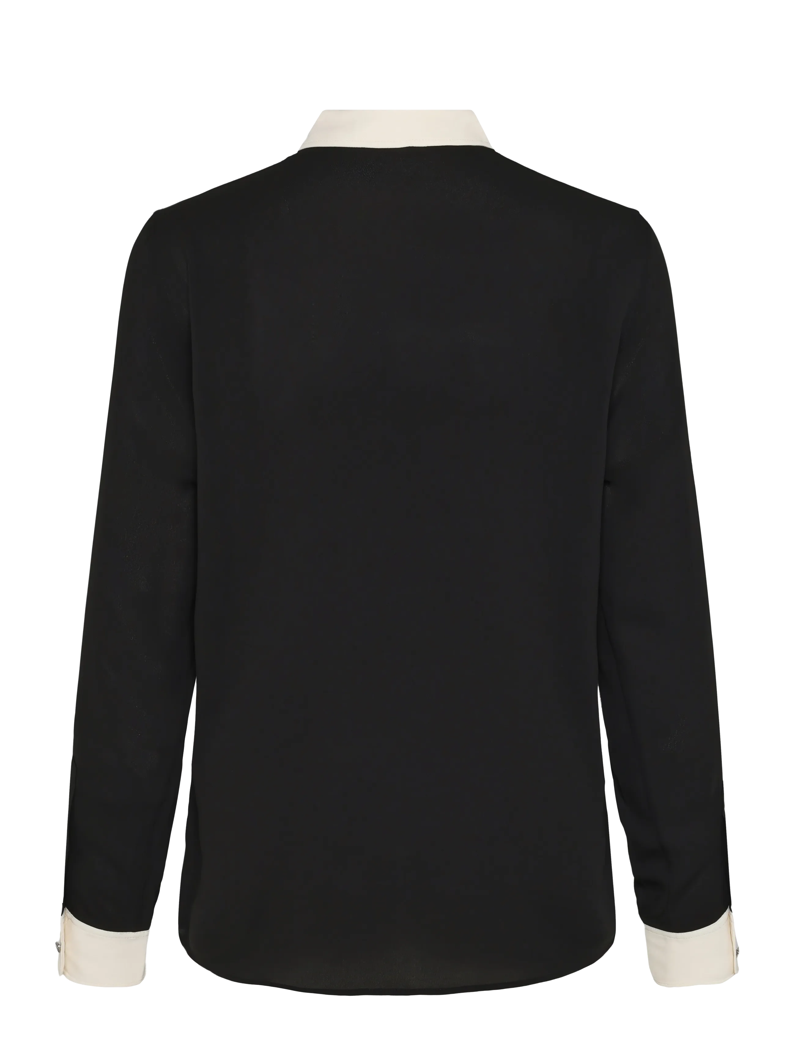 Lauren Ralph Lauren - Classic Fit Two-Tone Georgette Shirt - black/mascarpone - 1