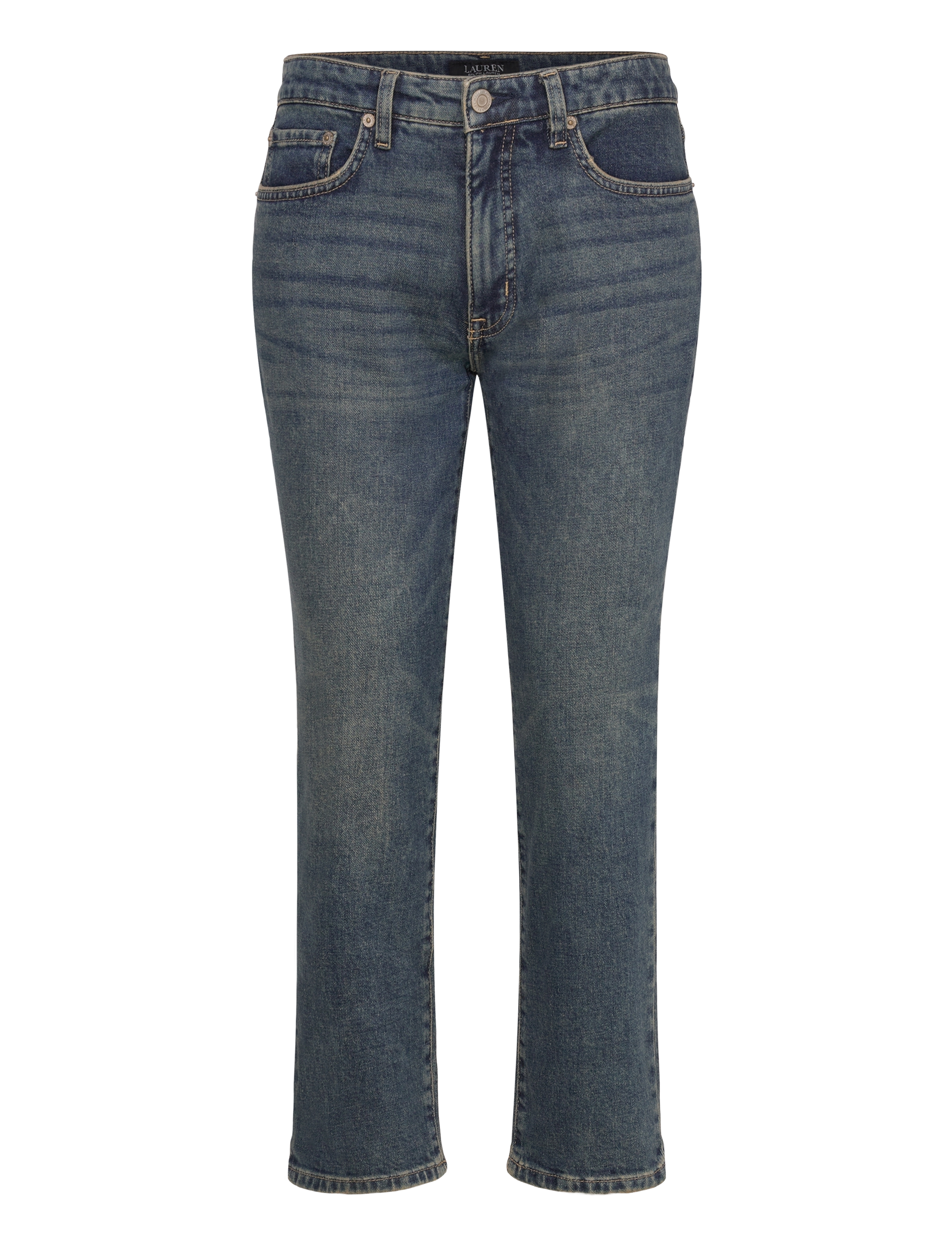 Lauren Ralph Lauren Mid-Rise Straight Ankle Jean - Teksad - HAZE WASH / blue
