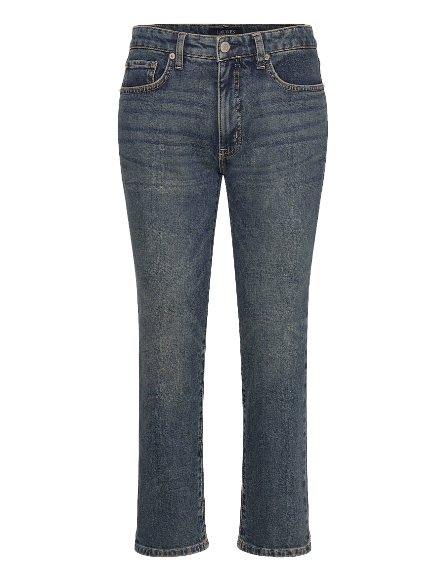 Lauren Ralph Lauren - Mid-Rise Straight Ankle Jean - tiesaus kirpimo džinsai - haze wash - 1