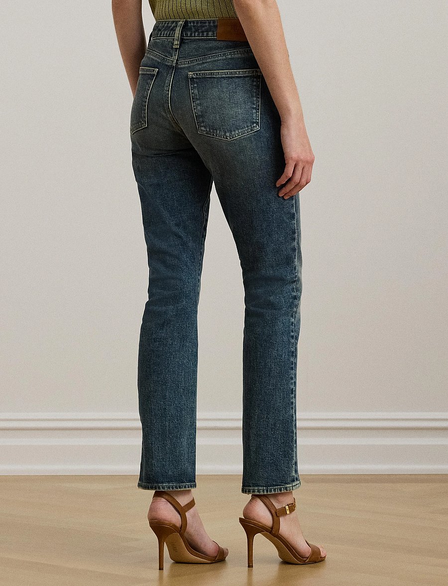 Lauren Ralph Lauren - Mid-Rise Straight Ankle Jean - tiesaus kirpimo džinsai - haze wash - 3