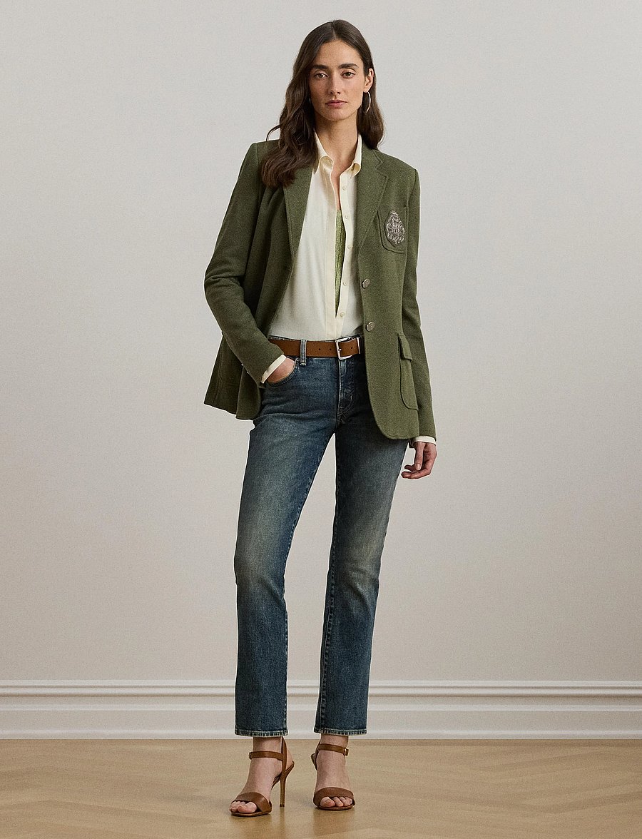 Lauren Ralph Lauren - Mid-Rise Straight Ankle Jean - tiesaus kirpimo džinsai - haze wash - 4