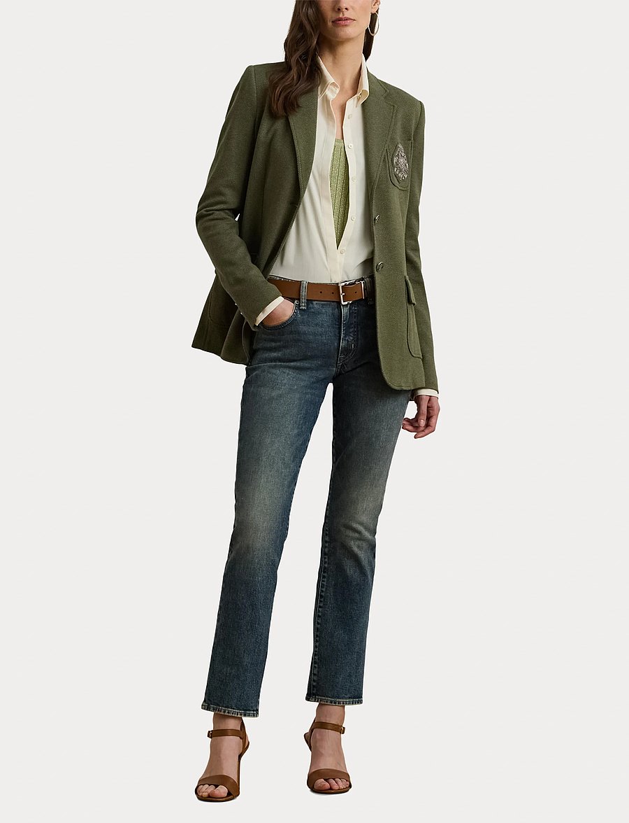 Lauren Ralph Lauren - Mid-Rise Straight Ankle Jean - tiesaus kirpimo džinsai - haze wash - 5