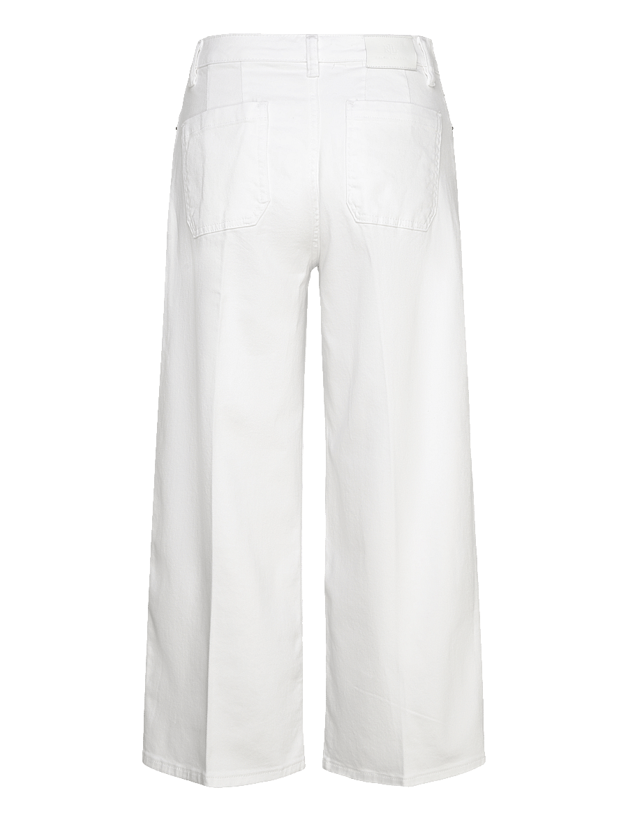 Lauren Ralph Lauren - LOW STR DENIM-JEAN - hosen mit weitem bein - white wsh - 1